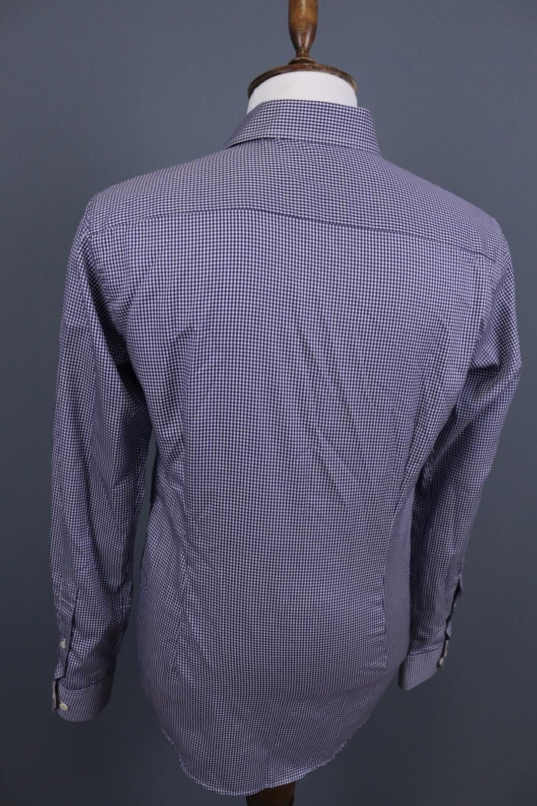 Eton Eton Slim Fit Blue Check Long Sleeve Shirt Size 40 / 15 Size US M / EU 48-50 / 2 - 12 Thumbnail