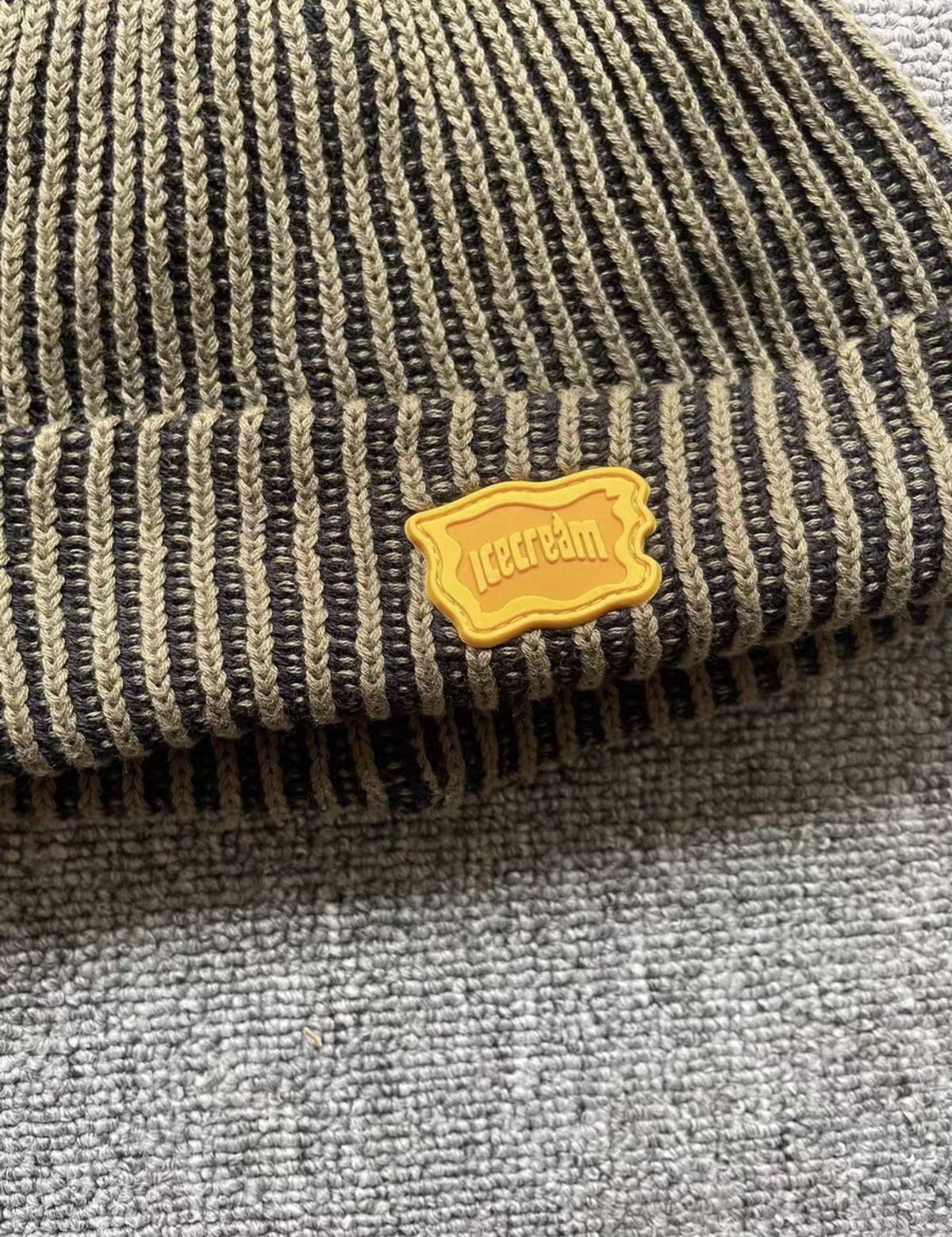 Billionaire Boys Club BBC ICECREAM IC Rubberized Logo Knitted Beanie Size ONE SIZE - 2 Thumbnail