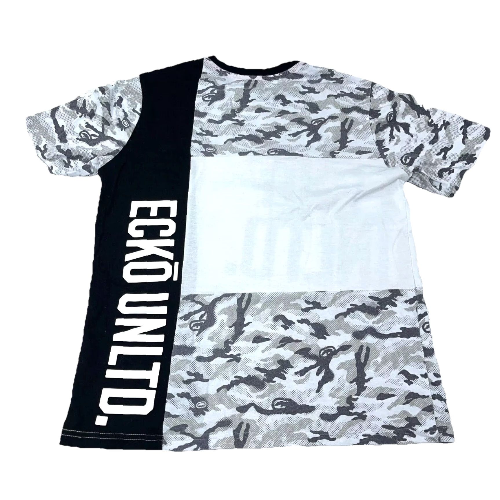Ecko Unltd. Ecko Unltd Shirt Men Medium Black White Camo Tee Rhino All Over Print Y2K Adult Size US M / EU 48-50 / 2 - 2 Thumbnail