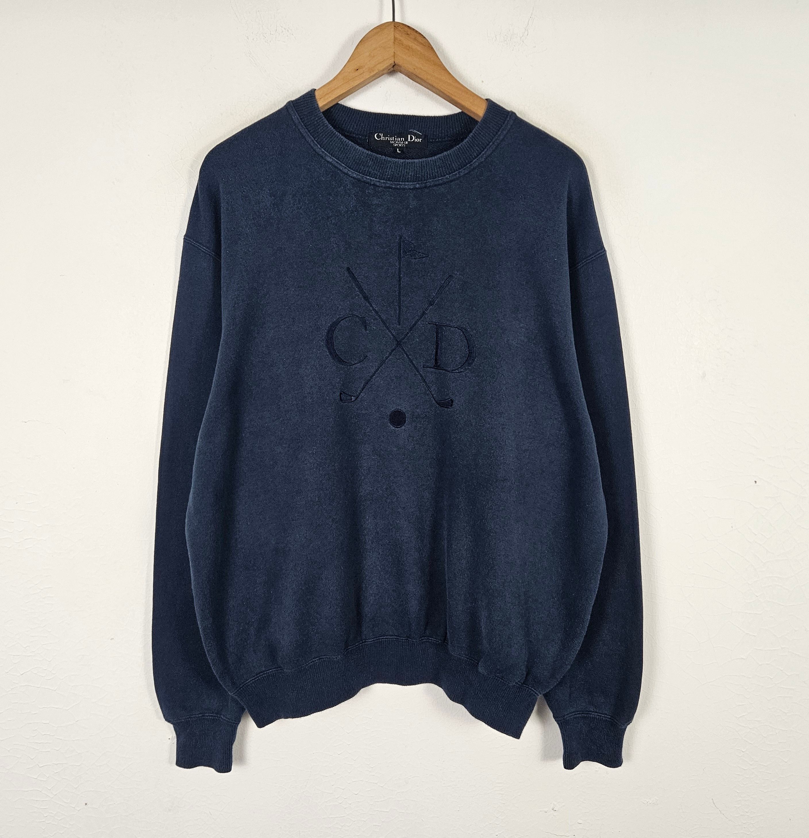 Christian Dior Monsieur × Vintage Vintage Christian Dior Sport Embroidered Logo Sweatshirt Size US L / EU 52-54 / 3 - 2 Thumbnail