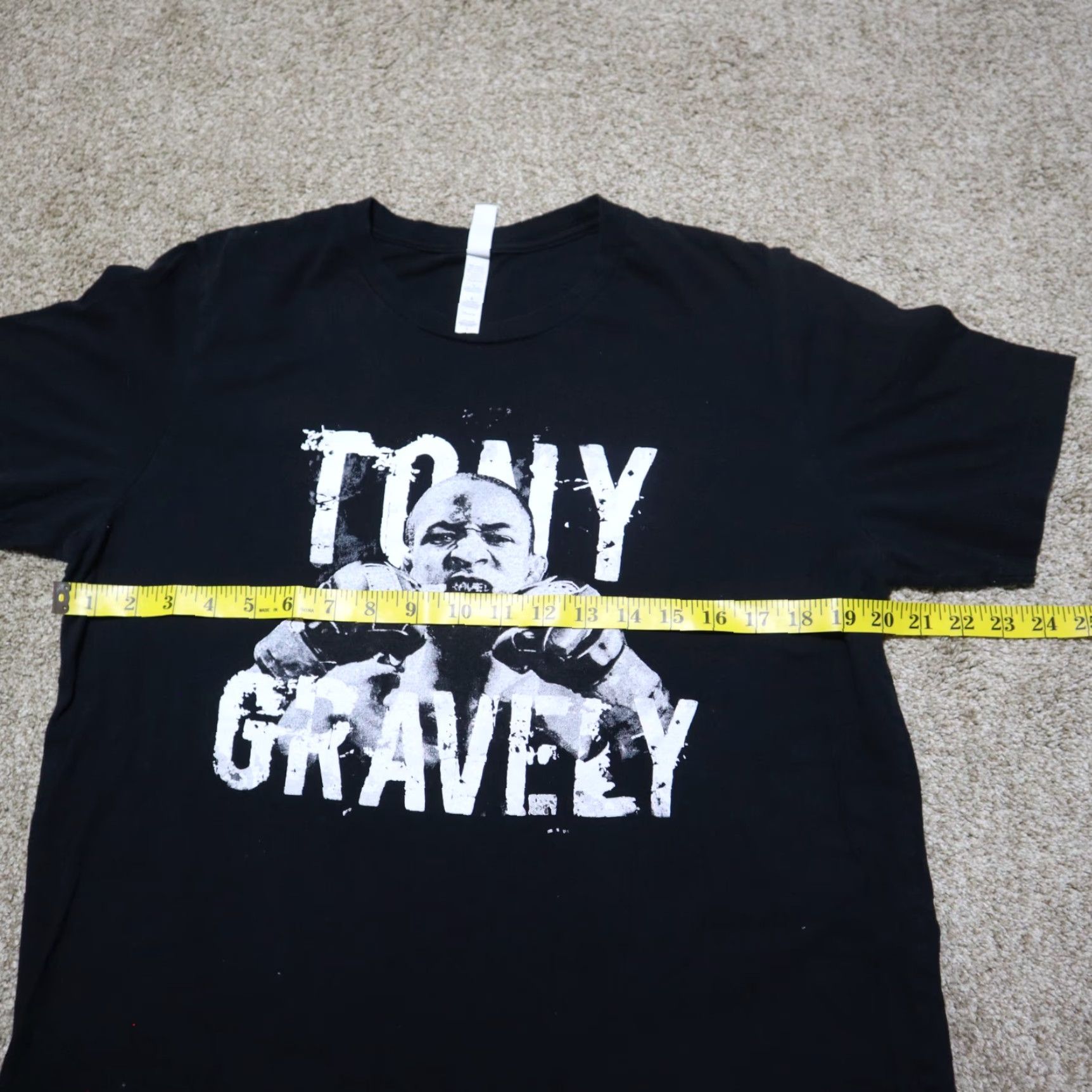 Vintage MMA Tony Gravely Black Short Sleeve Shirt Men L Black Thermal Knit Shirt L Mens Size US 33 - 4 Thumbnail
