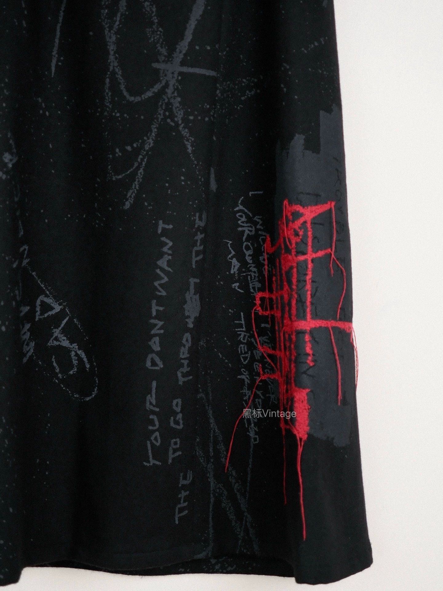 Yohji Yamamoto Yohji Yamamoto Women's 24AW Vintage Embroidered Scribble Skirt Size 26" / US 2 / IT 38 - 4 Thumbnail