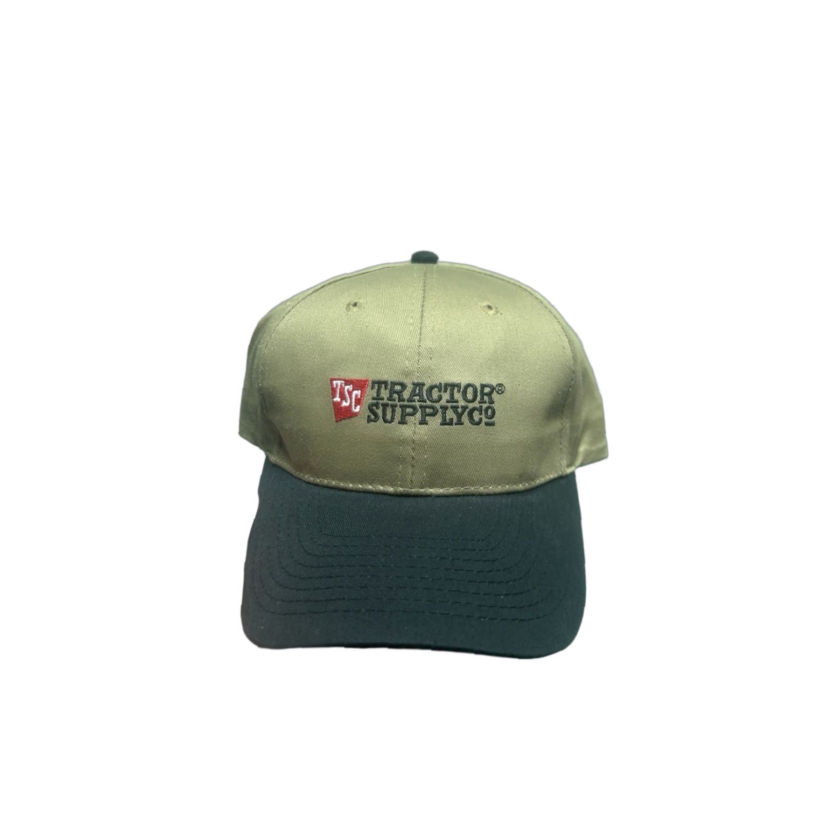 Vintage Tractor Supply Co Snapback Hat Cap Embroidered Logo Farm Adjustable Tan Black Mens Snapback Hat Size ONE SIZE - 1 Thumbnail