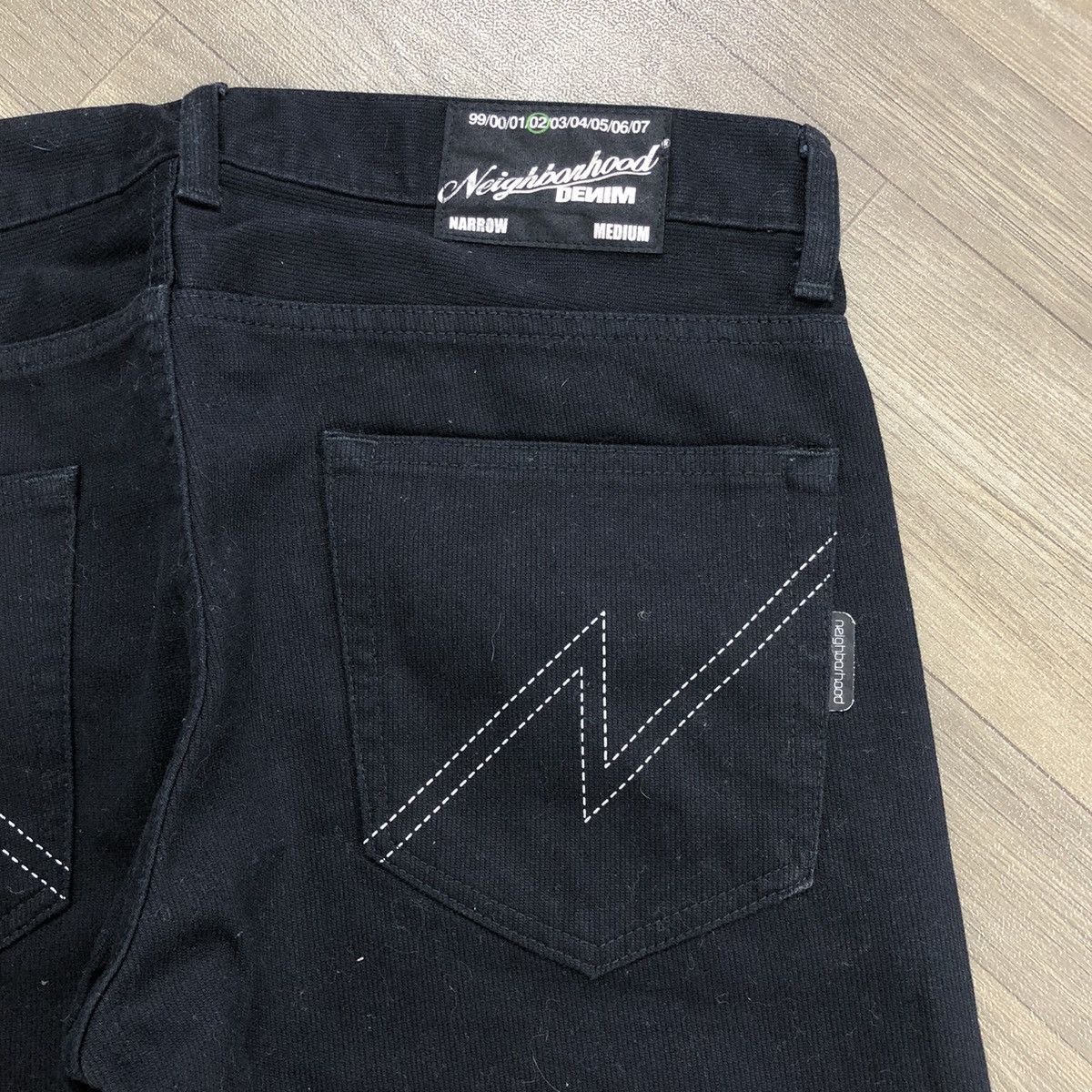 Japanese Brand × Neighborhood 2002s Neighborhood Narrow Black Denim Pants Size US 33 - 12 Thumbnail