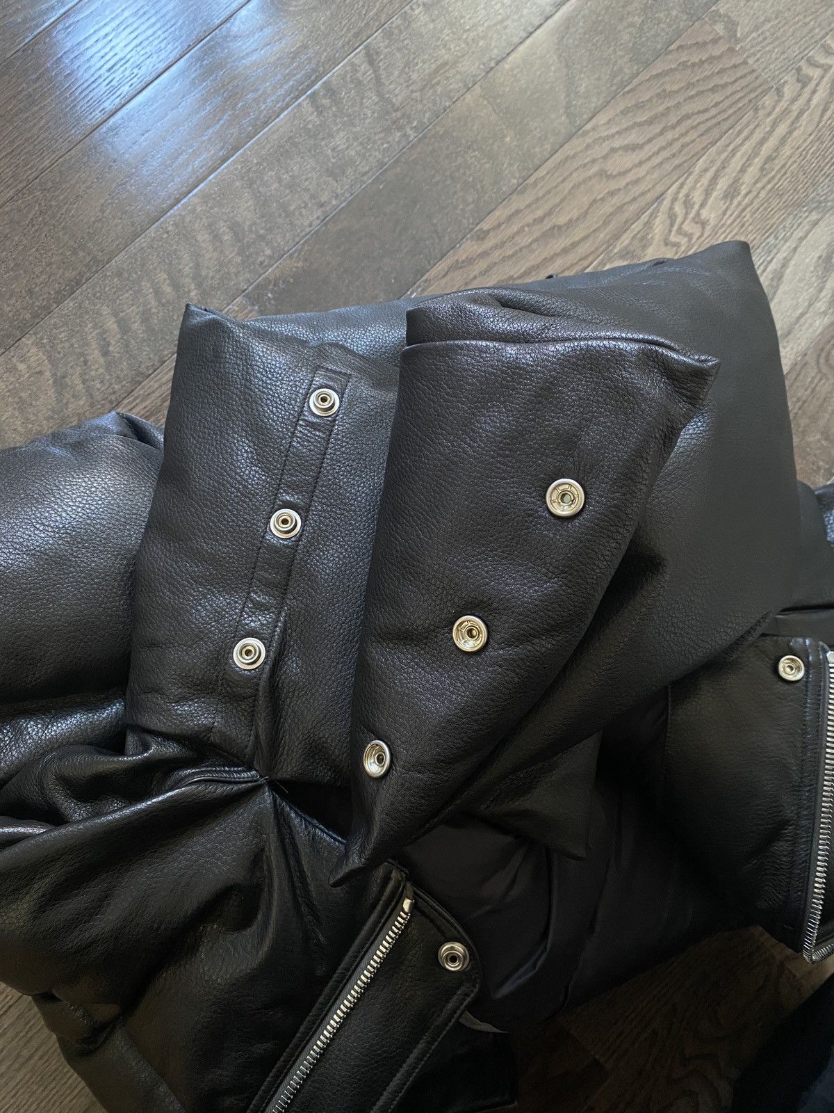 Rick Owens Rick Owens Funnel Neck Down lambskin Leather Sisyphus Jacket Size US M / EU 48-50 / 2 - 7 Thumbnail