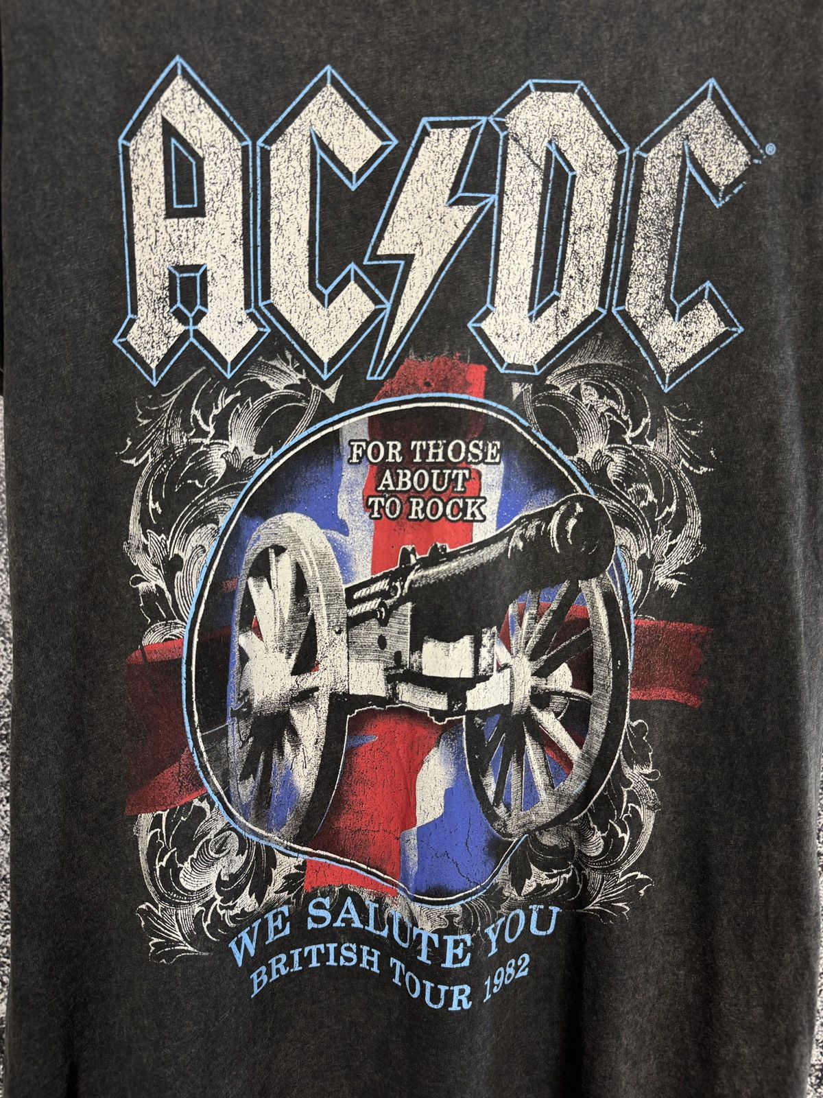 AC/DC × Band Tees AC/DC T-Shirt For Those About To Rock British Tour 1982 XL Size US XL / EU 56 / 4 - 6 Thumbnail