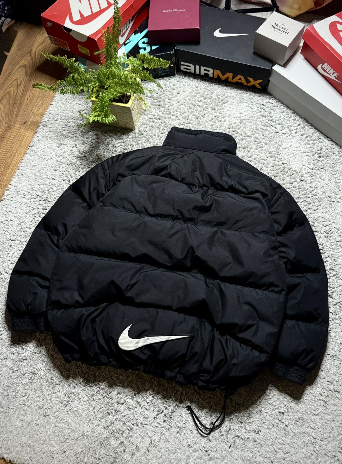 Nike 90s Nike Puffer Vintage Jacket Rare Big Logo Swoosh Size US L / EU 52-54 / 3 - 2 Thumbnail