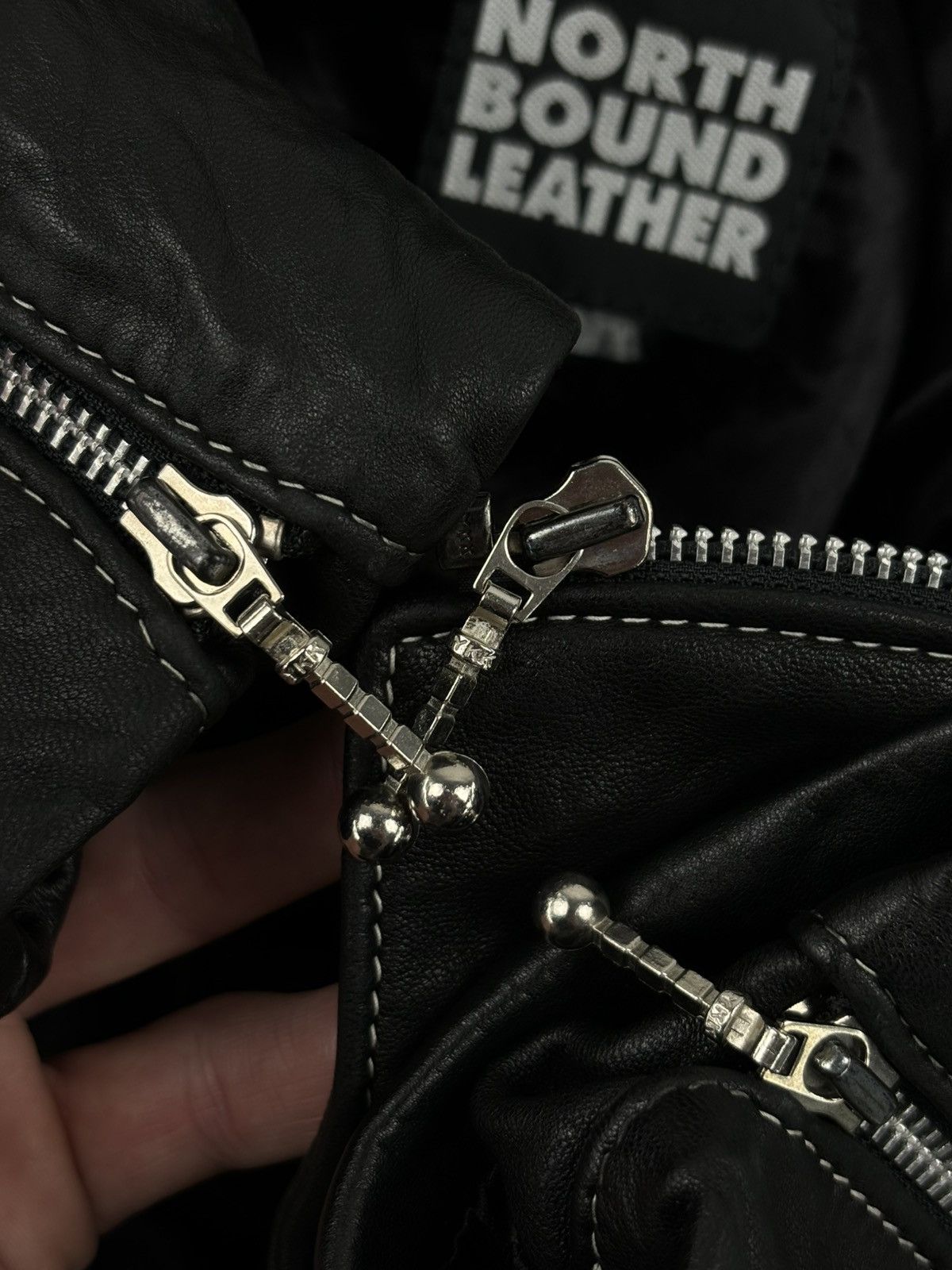 Other VTG NORTHBOUND LEATHER 6000 Contoured Canada BDSM Full-Zip Jacket Bomber 12 Size M / US 6-8 / IT 42-44 - 19 Thumbnail