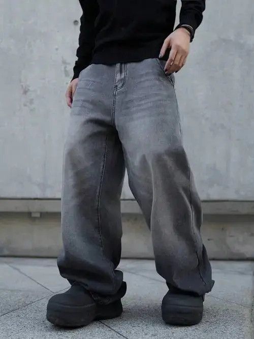 Jean Kubota x Mako Skater Washed Drip Baggy Denim Jeans Size US 32 / EU 48 - 1 Thumbnail