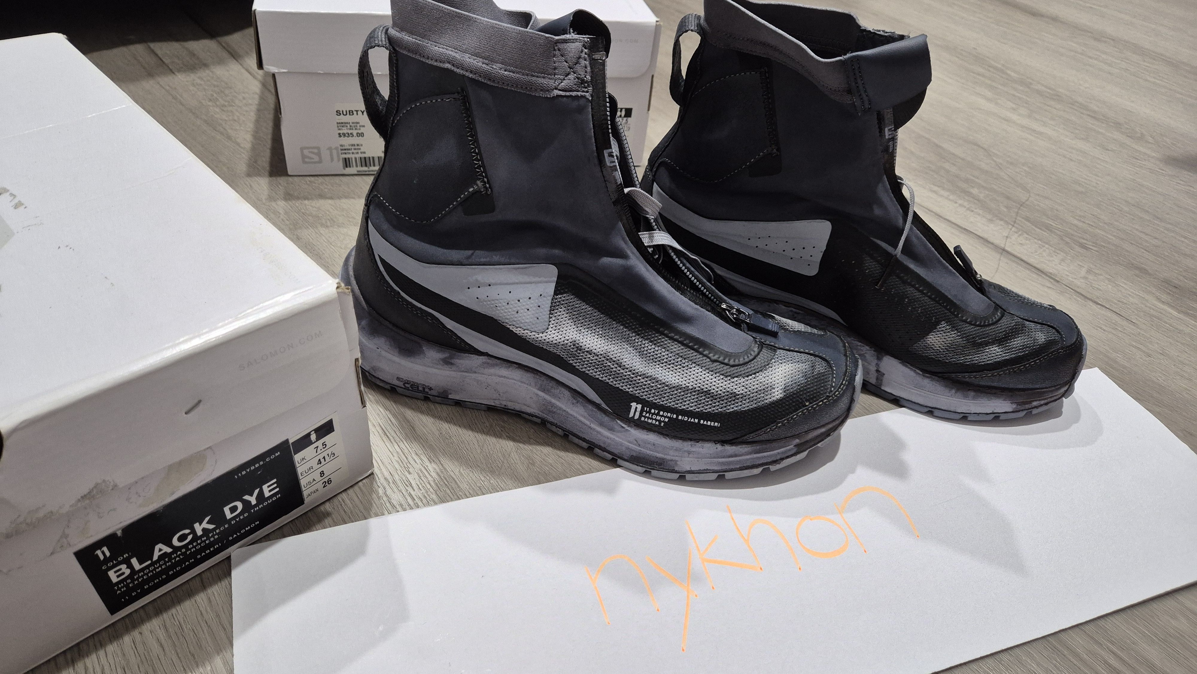 11 By Boris Bidjan Saberi × Salomon Bamba 2 Black Dye BNIB STEAL Size US 8 / EU 41 - 2 Thumbnail