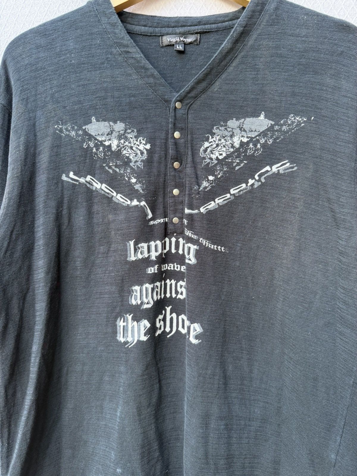 Japanese Brand Y2k Virgin Voyage Japanese Style Gothic Poem Longsleeve Size US L / EU 52-54 / 3 - 4 Thumbnail