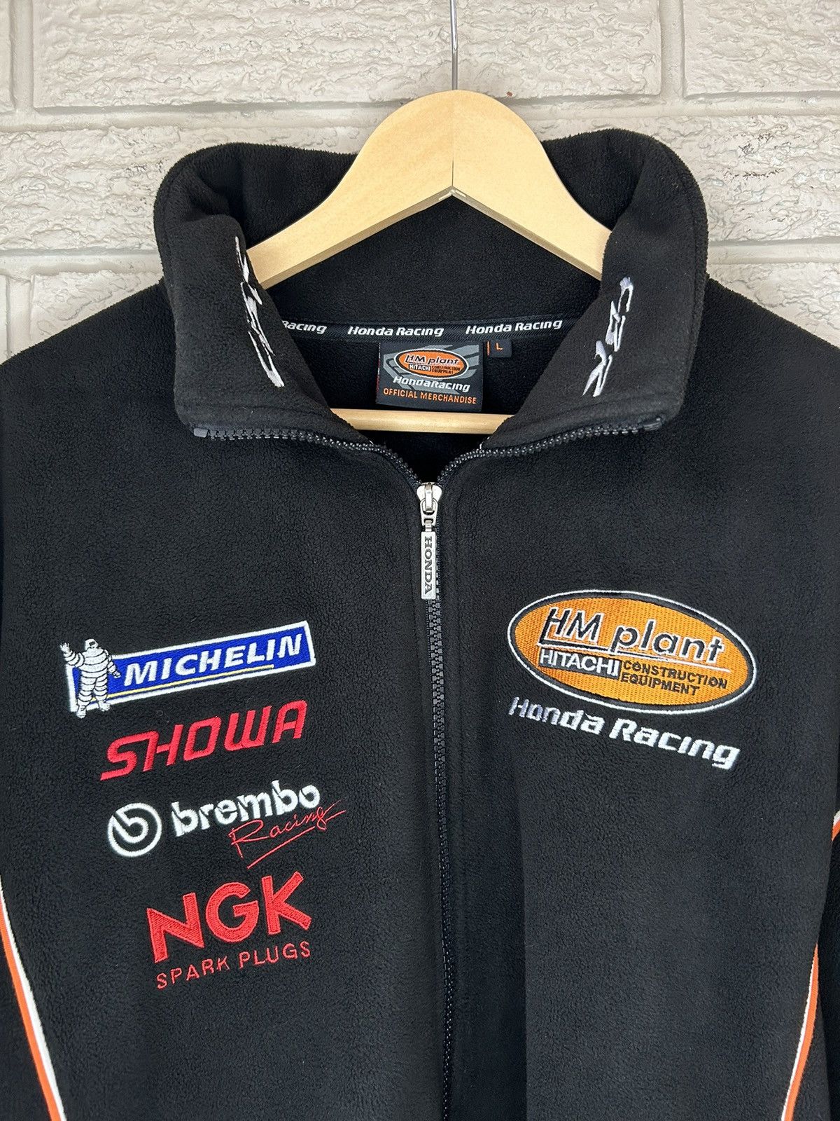 Honda Vintage Honda Racing Zip Up Fleece Sweater Size US L / EU 52-54 / 3 - 6 Thumbnail