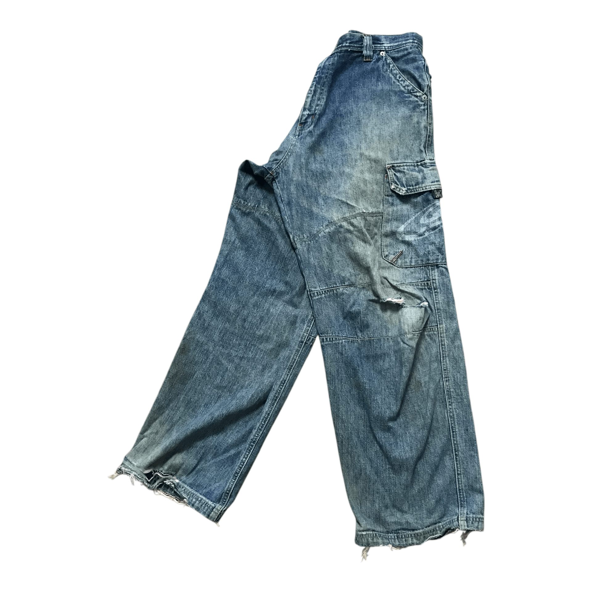 Hysteric Glamour × Japanese Brand Piko Denim Cargo Distress pant Size US 34 / EU 50 - 1 Thumbnail