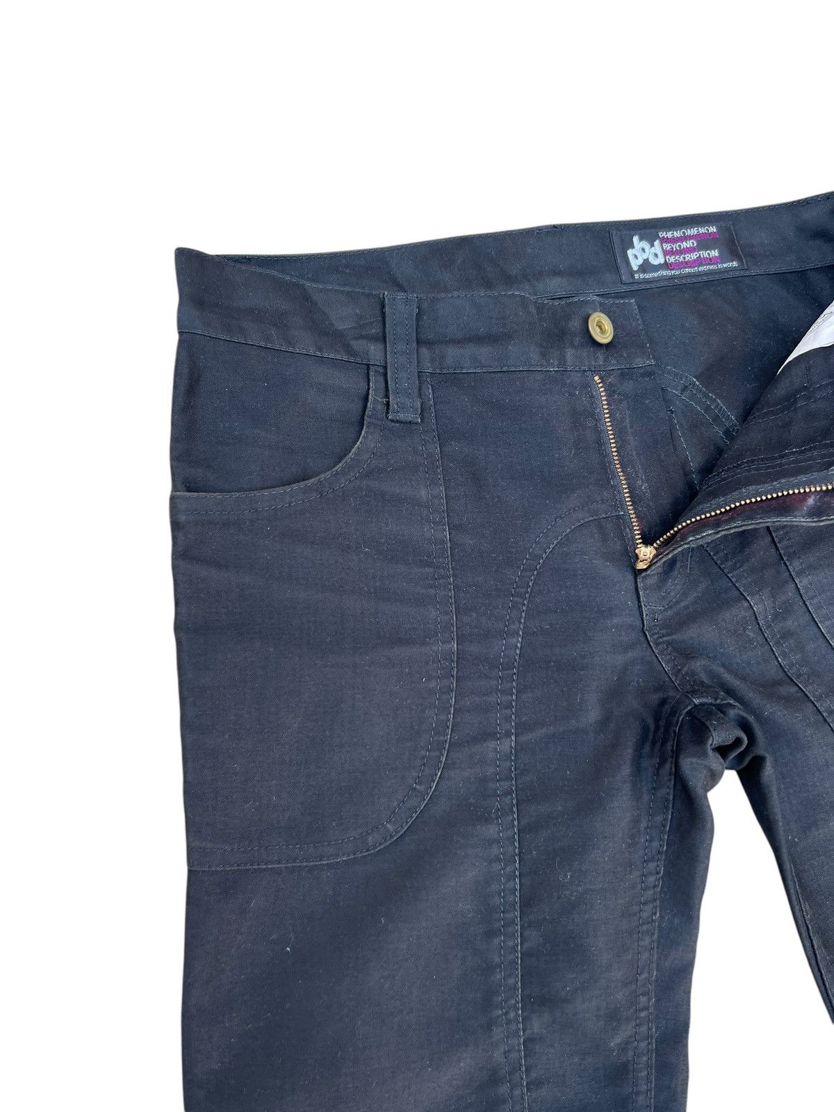 Japanese Brand Phenomenon Japan Fade Black Moleskin Cotton Flare Pant Size US 30 / EU 46 - 7 Thumbnail