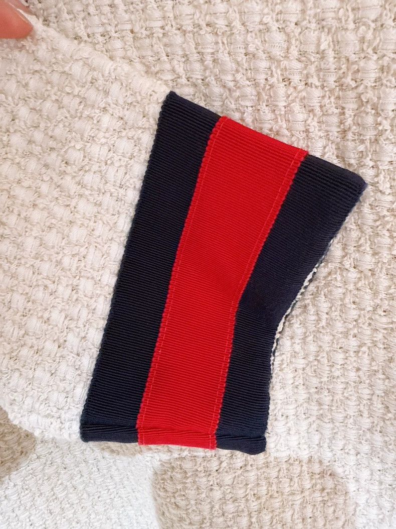 Gucci Gucci Red and blue stripe contrasting edge pearl buckle loo Size S / US 4 / IT 40 - 4 Thumbnail