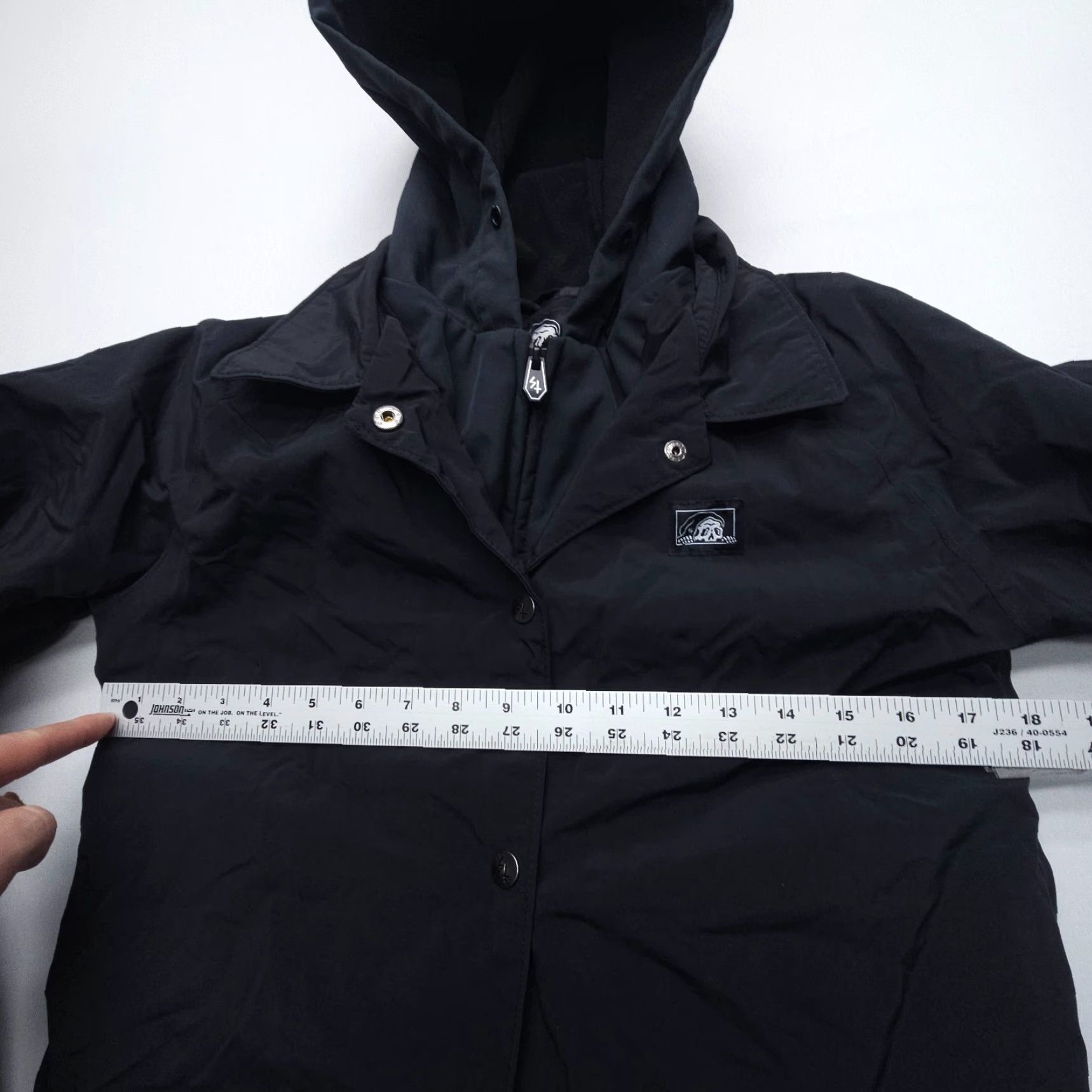 Vintage Lurking Class Sketchy Tank Snowboard Jacket Womens S Black Snap Zip Hoodie Size S / US 4 / IT 40 - 6 Thumbnail