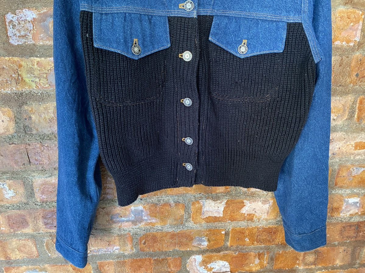 Jean Paul Gaultier 1990s JPG GAULTIER Jeans Hybrid Knit crop jacket Size M / US 6-8 / IT 42-44 - 4 Thumbnail