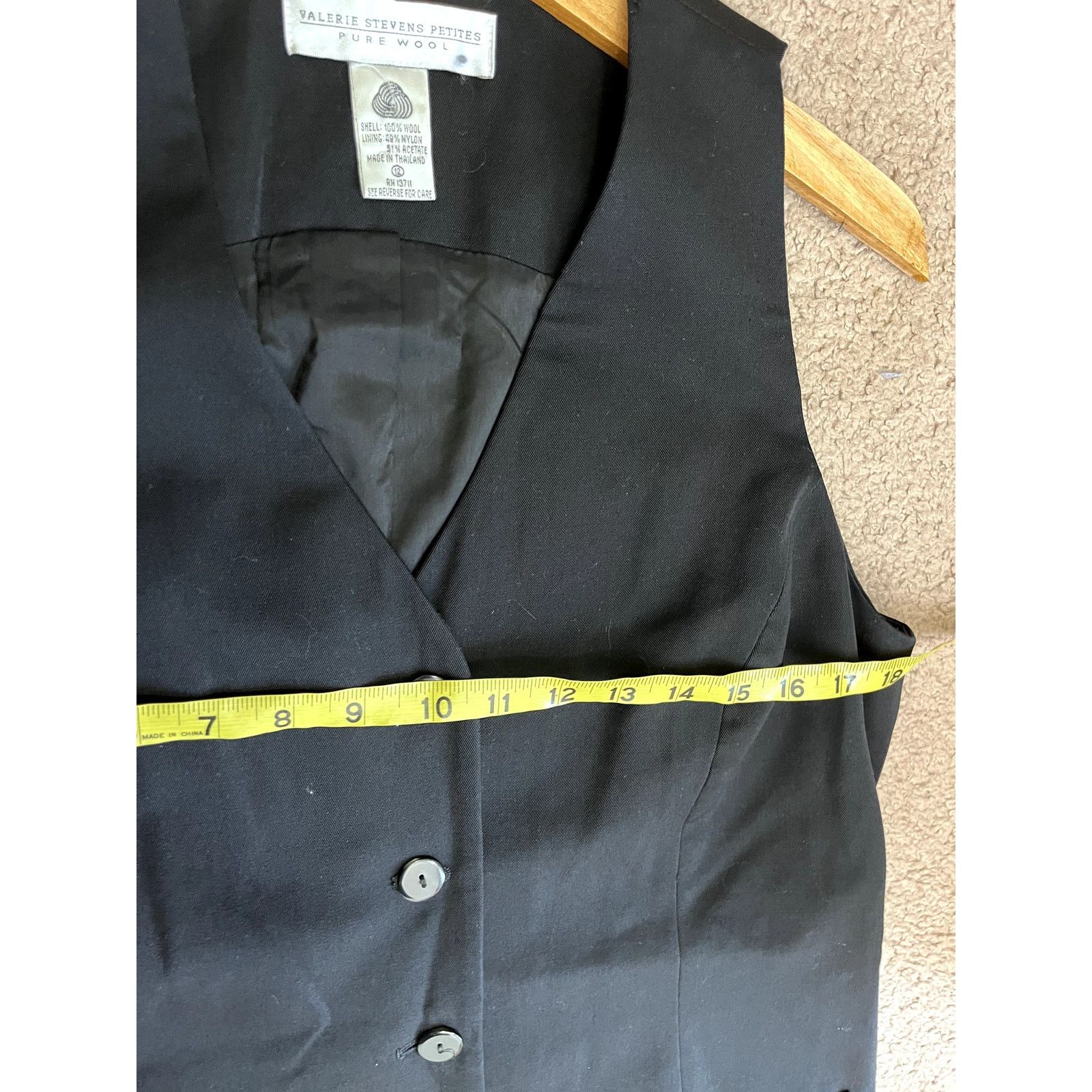 Vintage Vintage Black Wool Valerie Stevens Dress 12 Size XL / US 12-14 / IT 48-50 - 4 Thumbnail