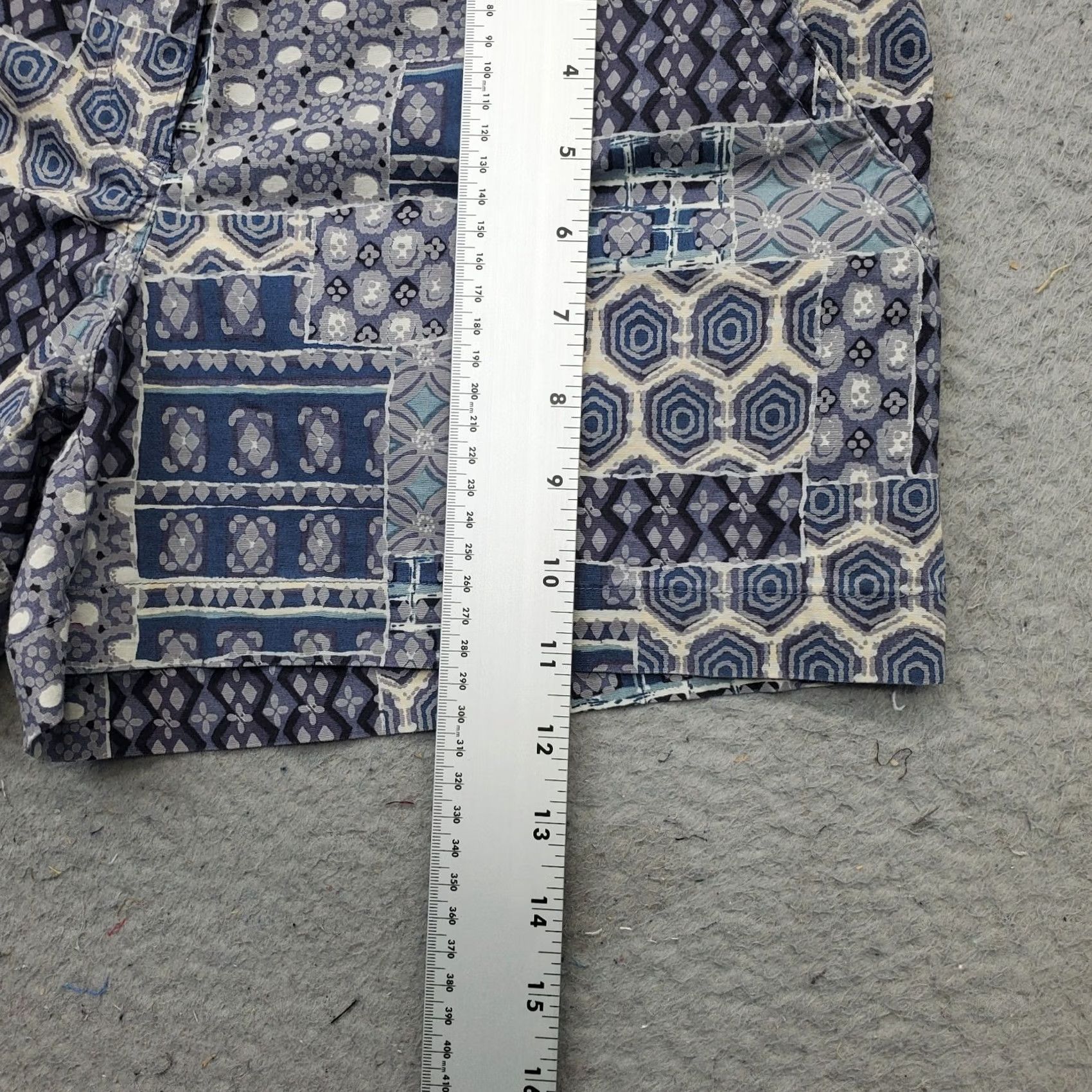 Vintage New York & Company Chino Shorts Women's 6 Multi Patterned Stretch Slash Pocket Size 28" / US 6 / IT 42 - 3 Thumbnail