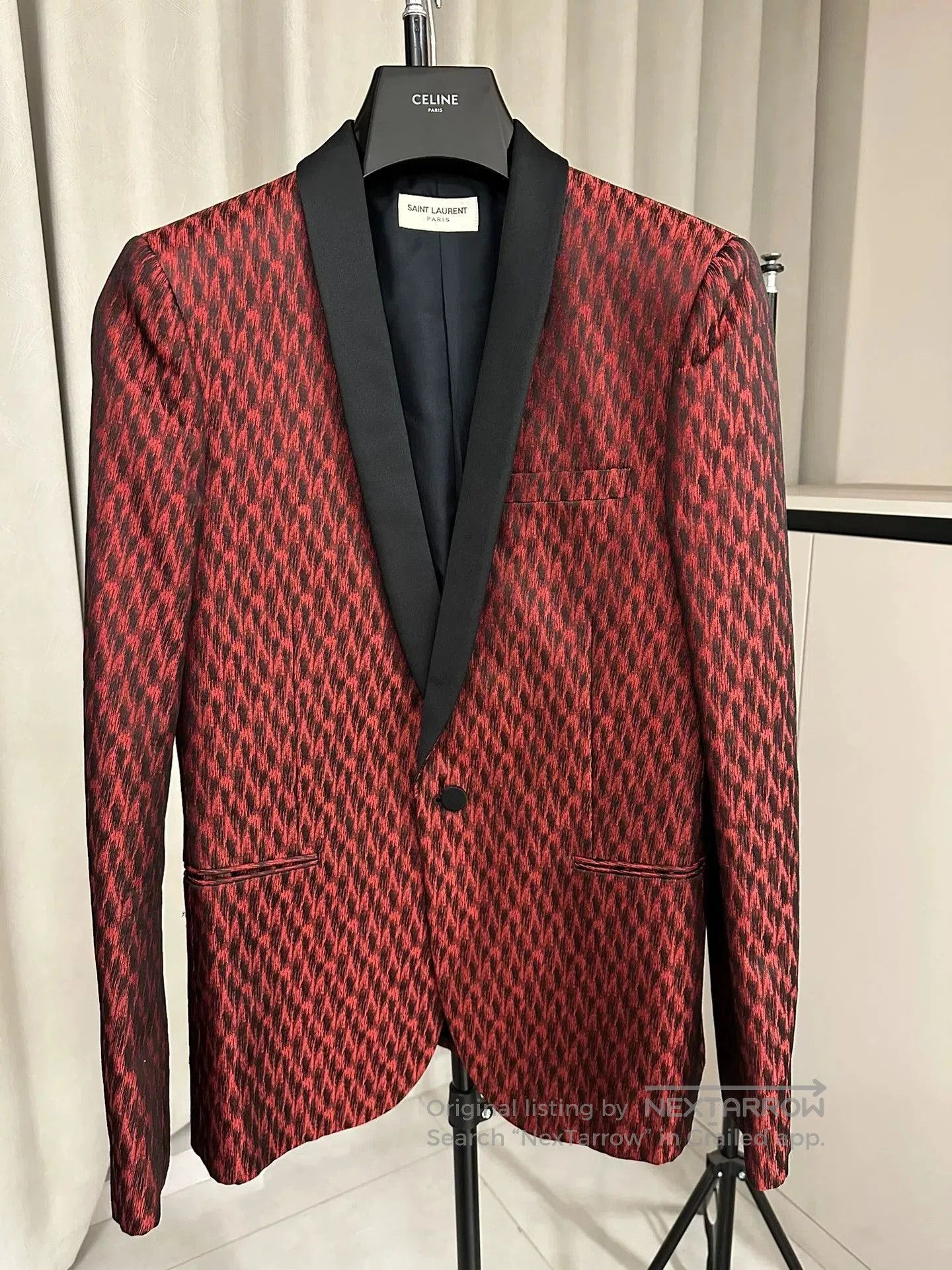Saint Laurent Paris Saint Laurent Red Black Leopard Blazer. Size US M / EU 48-50 / 2 - 1 Thumbnail