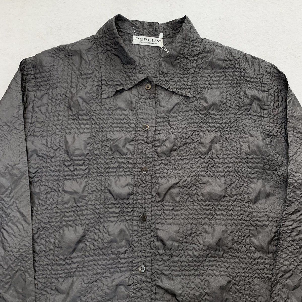 Other Peplum Yoshiki Hishinuma Textured Crinkle Button Up Shirt Size US L / EU 52-54 / 3 - 2 Thumbnail