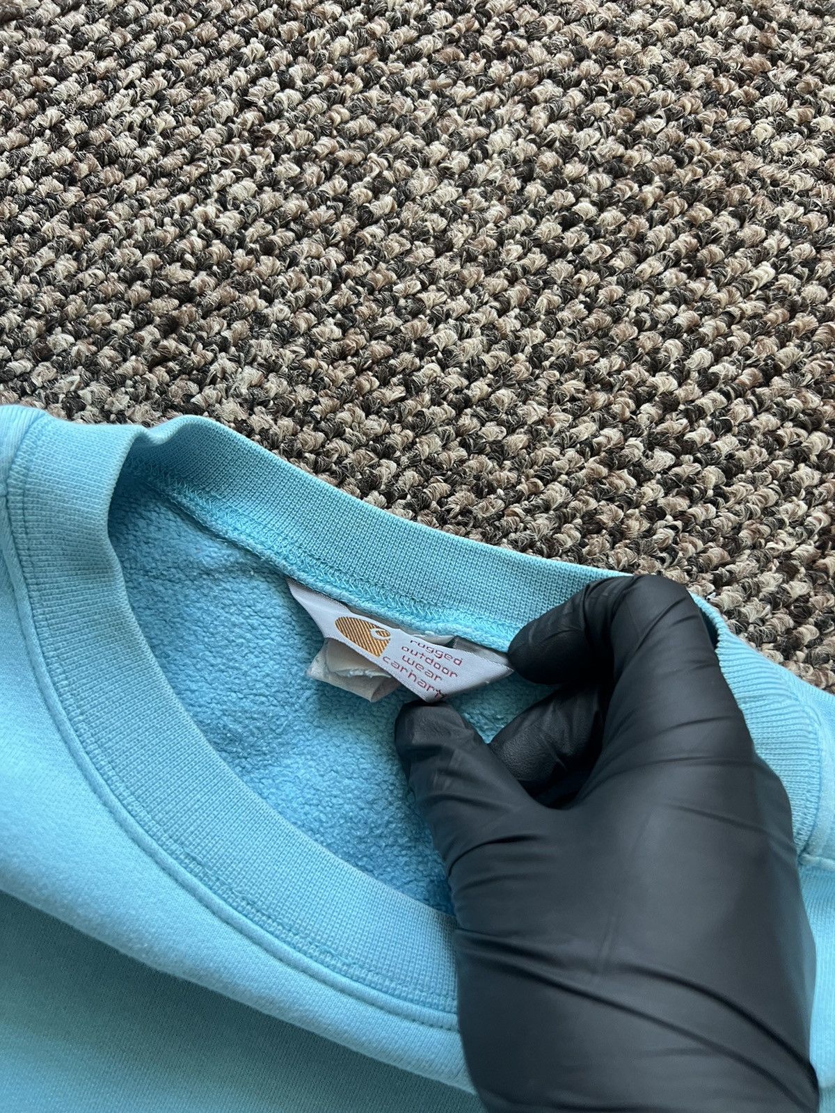 Carhartt × Vintage Vintage Carhartt Sweatshirt Crew Neck 90s Blue Hype Size US XXL / EU 58 / 5 - 7 Thumbnail