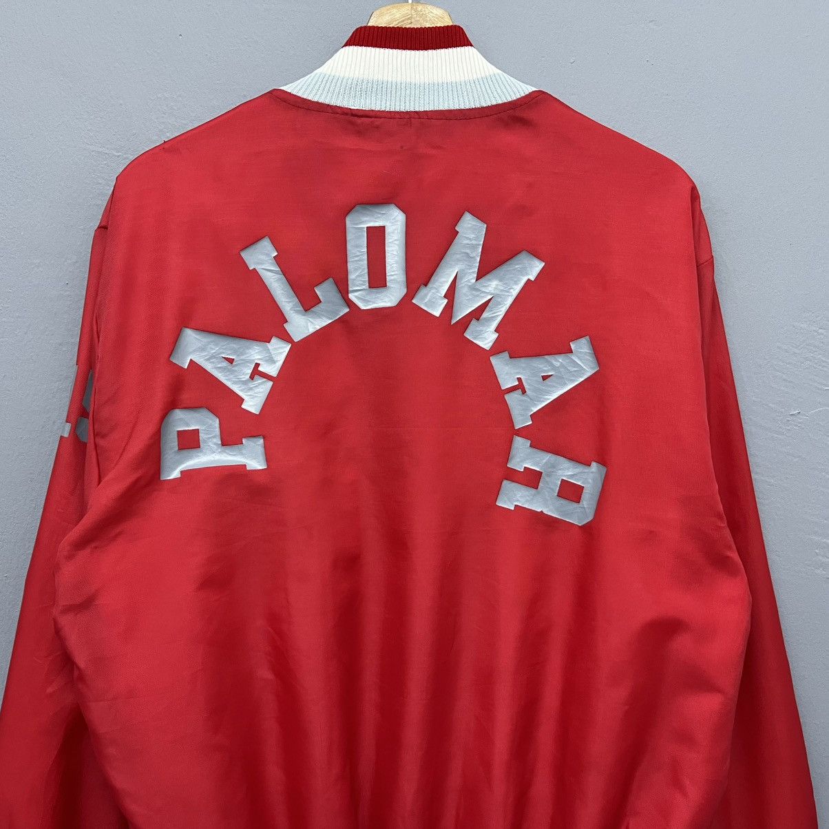 Vintage Vintage 90s PALOMAR Red Satin Varsity Jacket Made in Usa Size US M / EU 48-50 / 2 - 5 Thumbnail