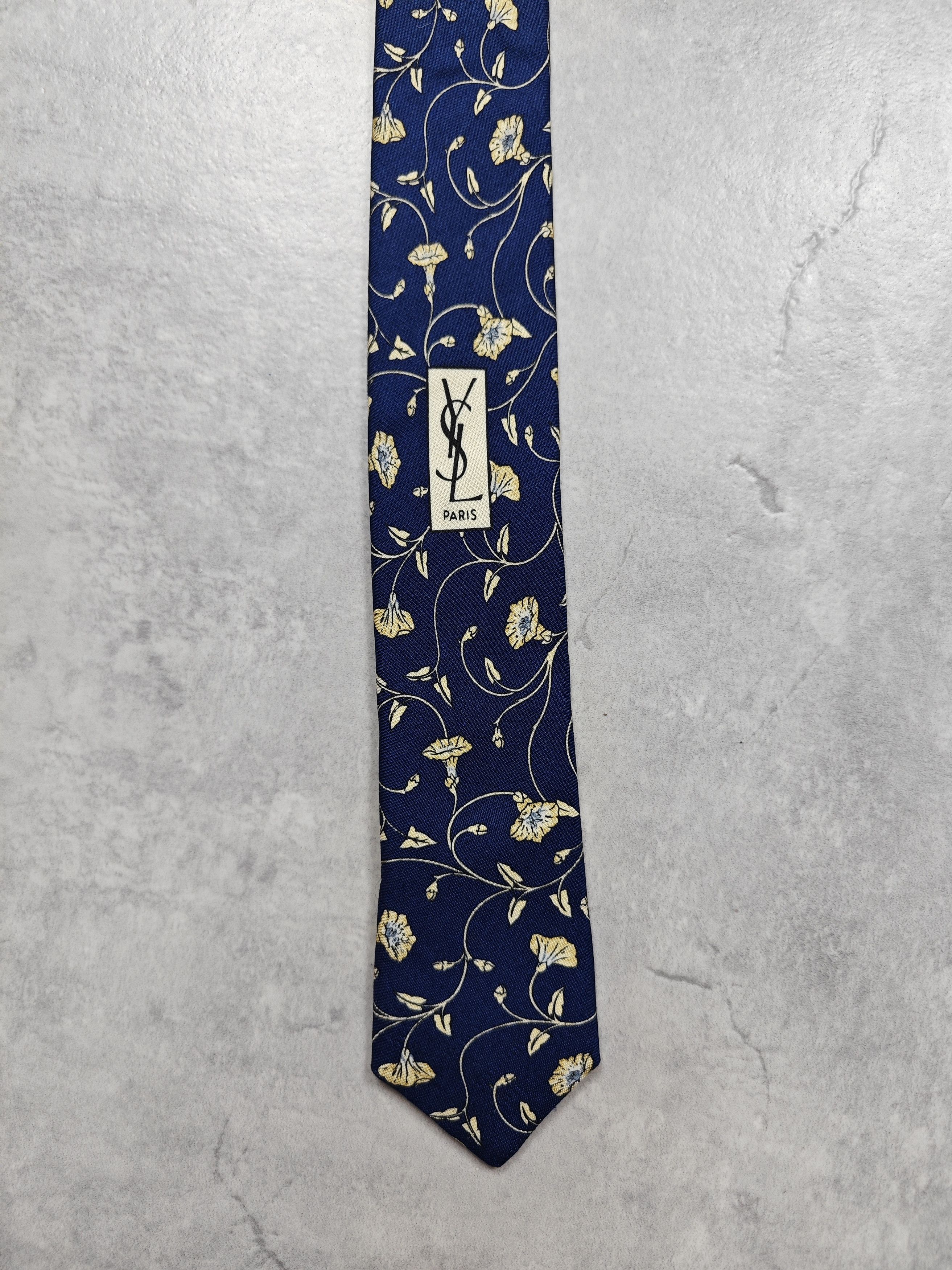 Yves Saint Laurent Yves Saint Laurent Vintage Silk Tie Size ONE SIZE - 3 Thumbnail