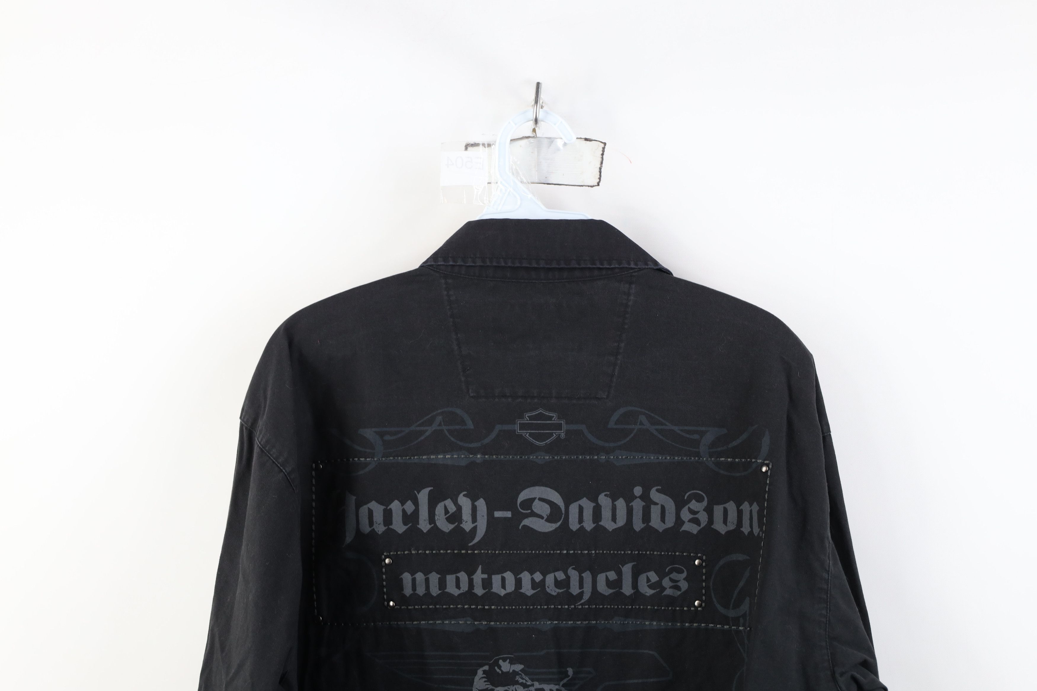 Harley Davidson Vintage Harley Davidson Spell Out Collared Button Shirt Size US M / EU 48-50 / 2 - 15 Thumbnail