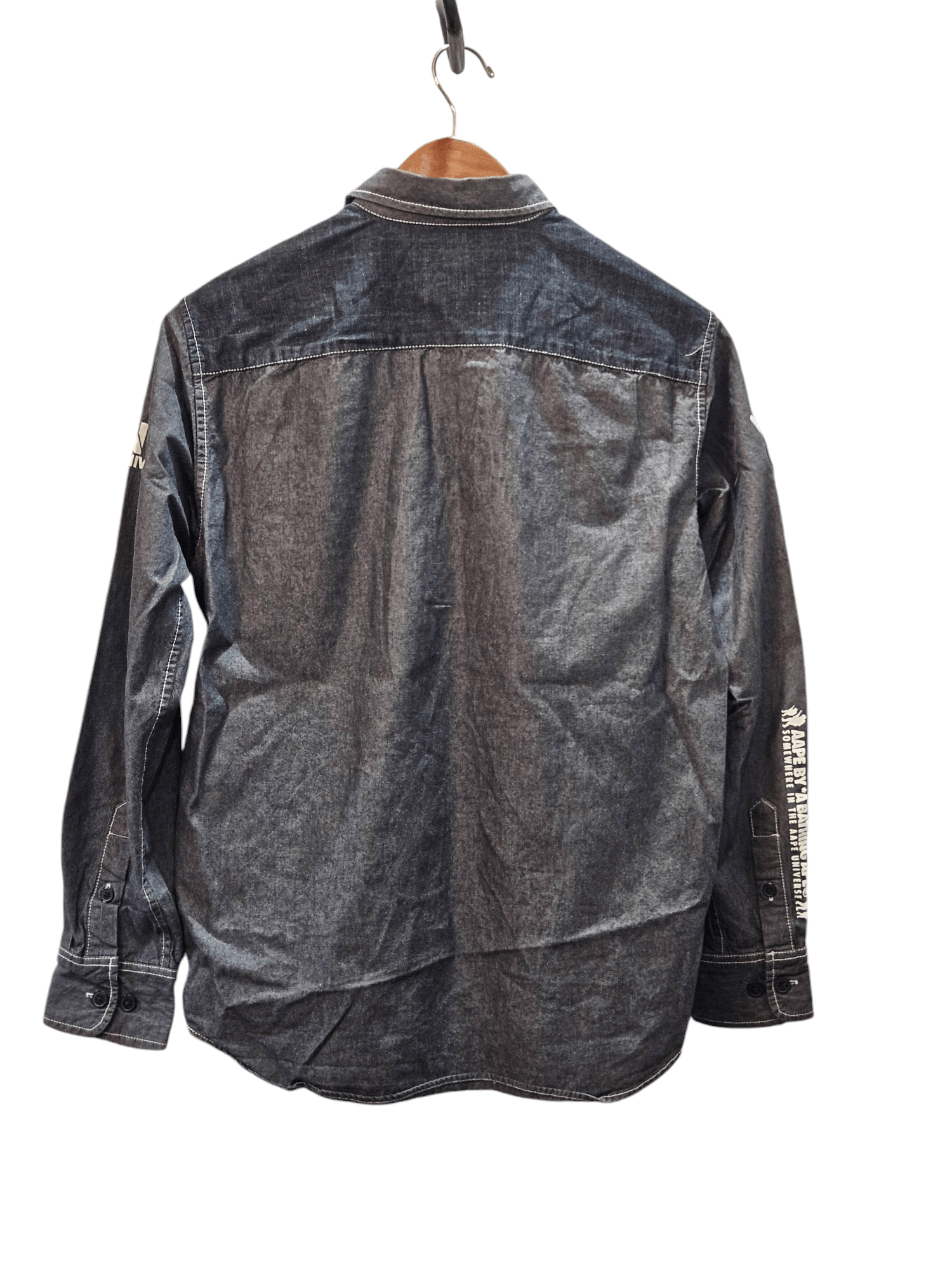 Aape AAPE by A Bathing Ape Grey Denim Patchwork Size US XL / EU 56 / 4 - 2 Thumbnail