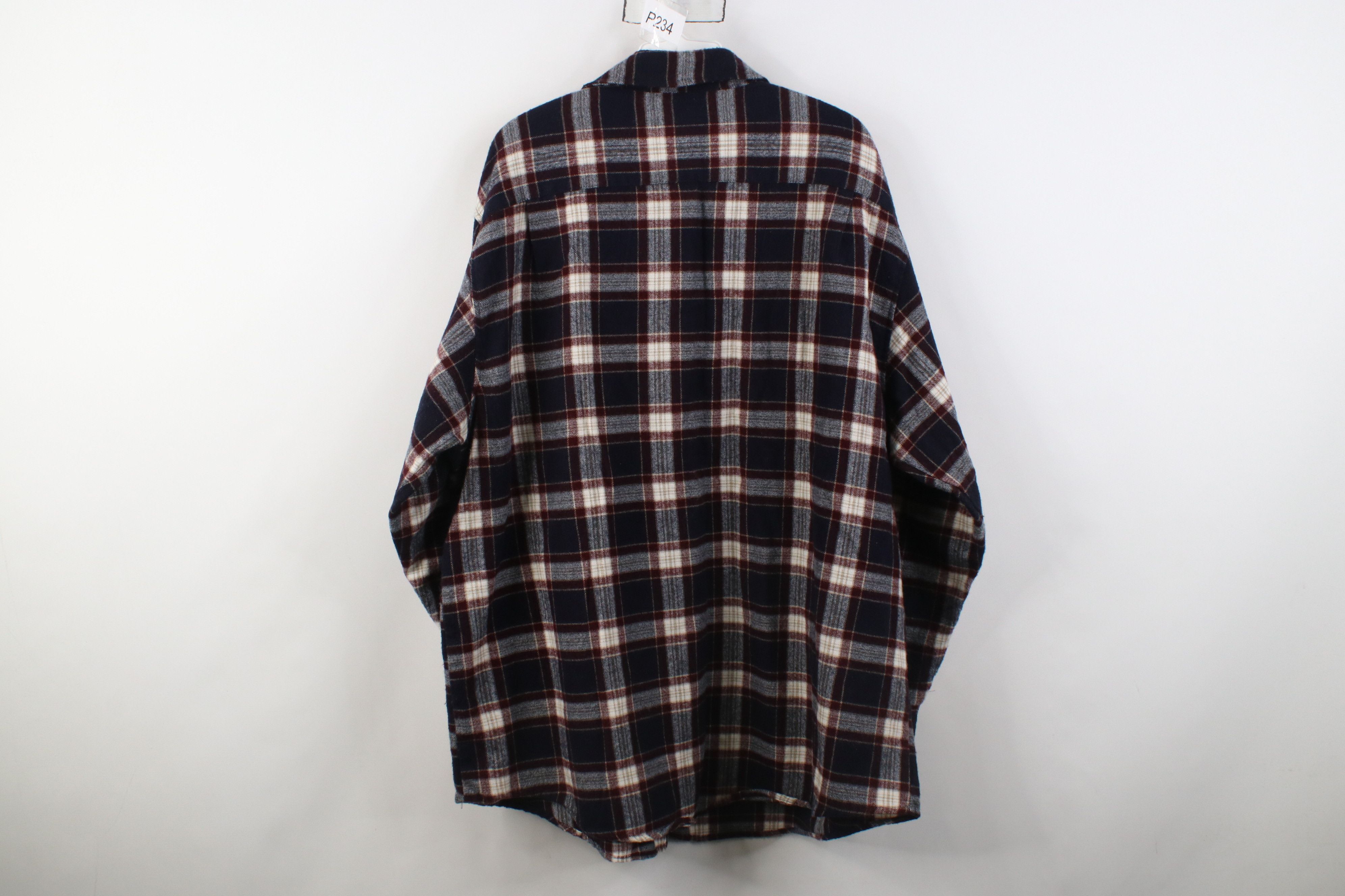 Vintage Vintage 90s Streetwear Board Button Shirt Plaid Acrylic Size US XL / EU 56 / 4 - 9 Thumbnail