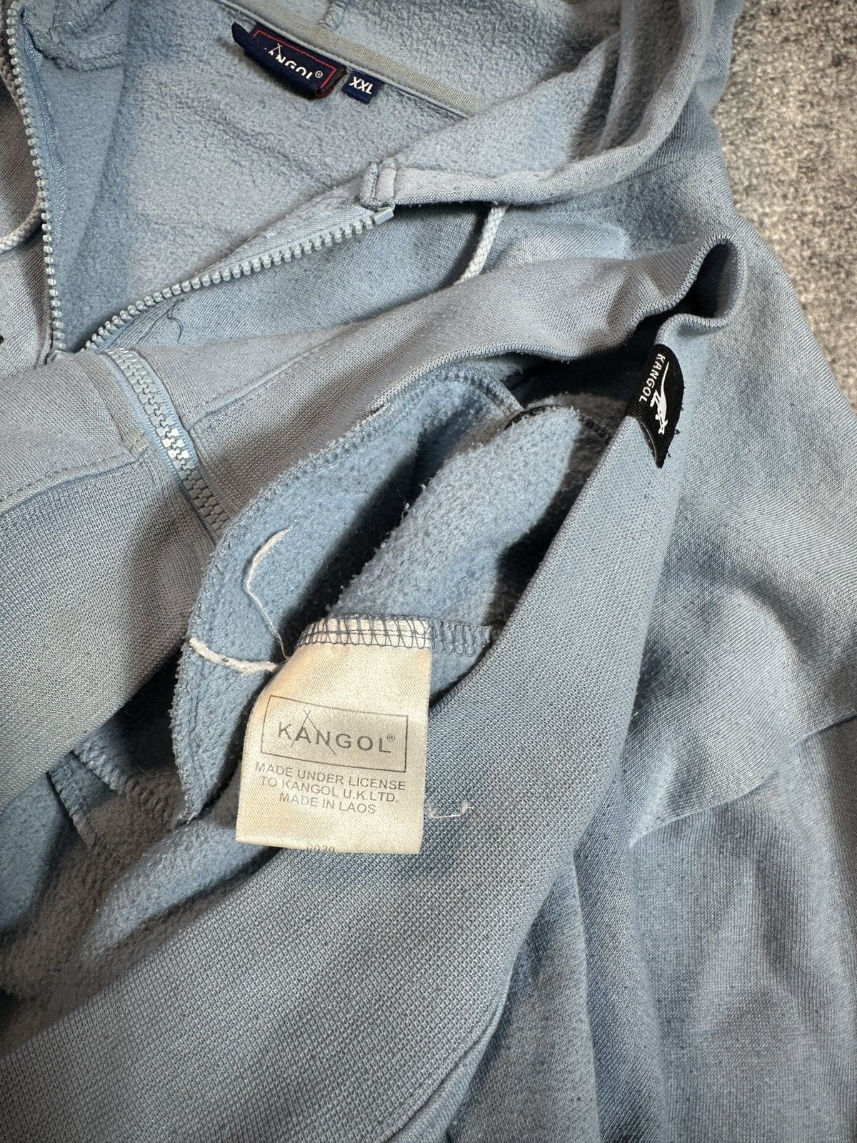 Kangol × Vintage Y2K Vintage Kangol Big Logo Zip Up Hoodie Streetwear Rare XL Size US XL / EU 56 / 4 - 4 Thumbnail