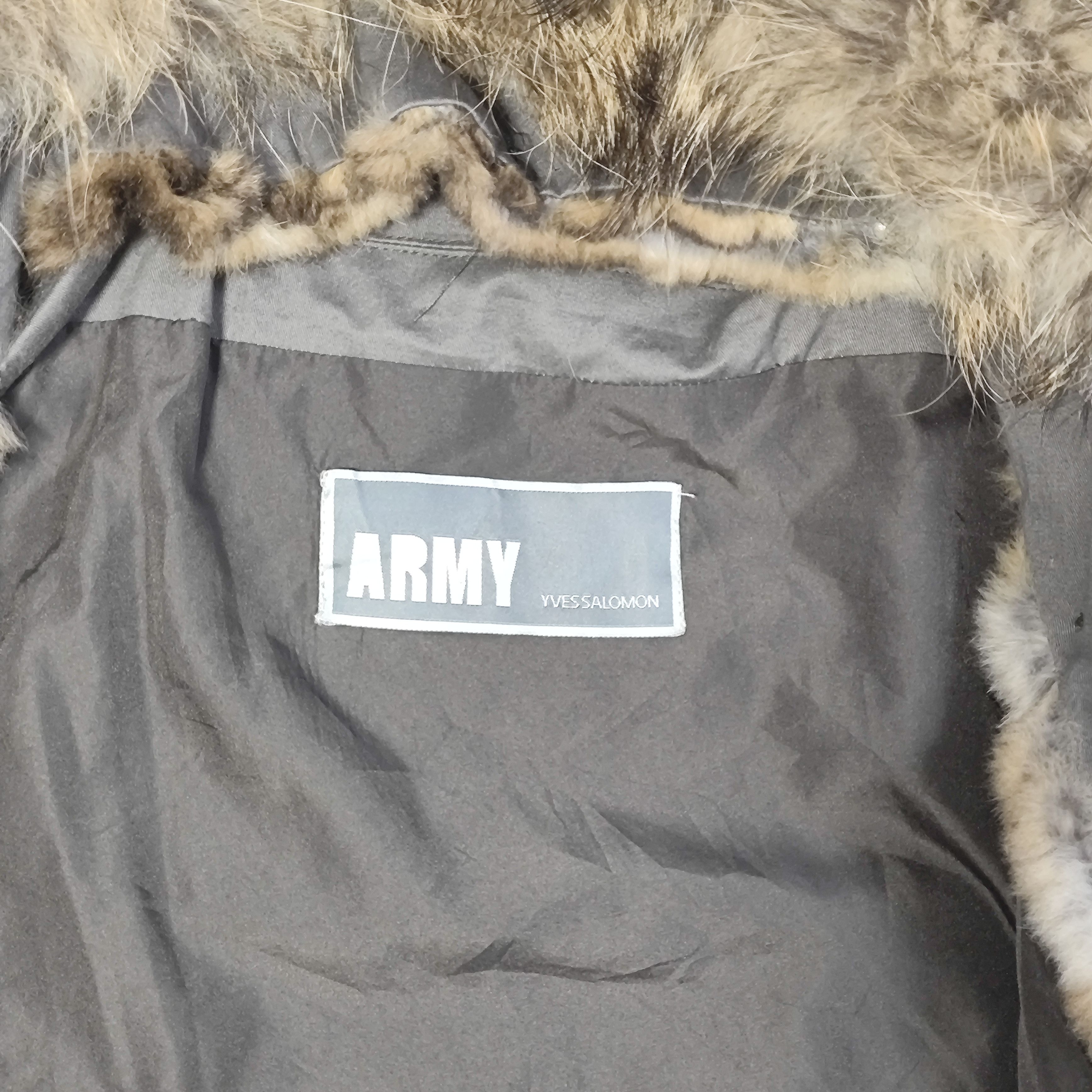 Yves Salomon ARMY Yves Salomon Cement Grey Khaki Fur Zip Up Jacket Size XS / US 0-2 / IT 36-38 - 14 Thumbnail