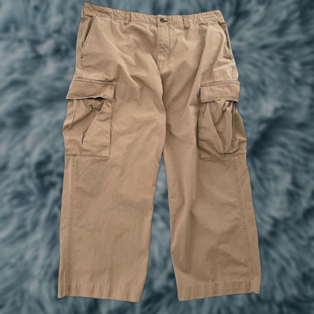 Tommy Hilfiger VINTAGE Tommy Hilfiger Pants Adult 38 Brown Cargo Cargo Pockets Logo Baggy Y2K Mens Size US 38 / EU 54 - 1 Thumbnail