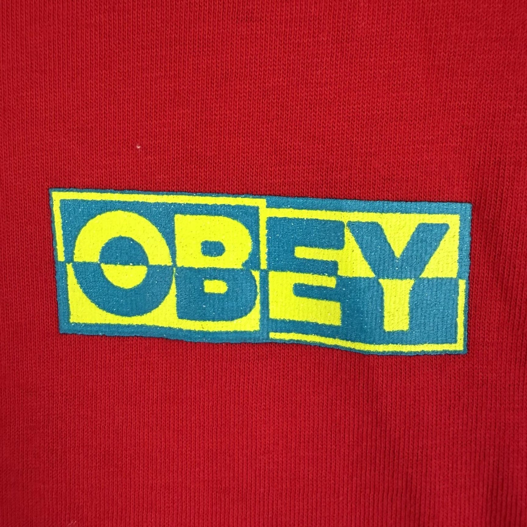 Obey OBEY Shirt Mens 2XL Red Long Sleeve Graphic Print Streetwear Logo Back Print Size US XXL / EU 58 / 5 - 3 Thumbnail