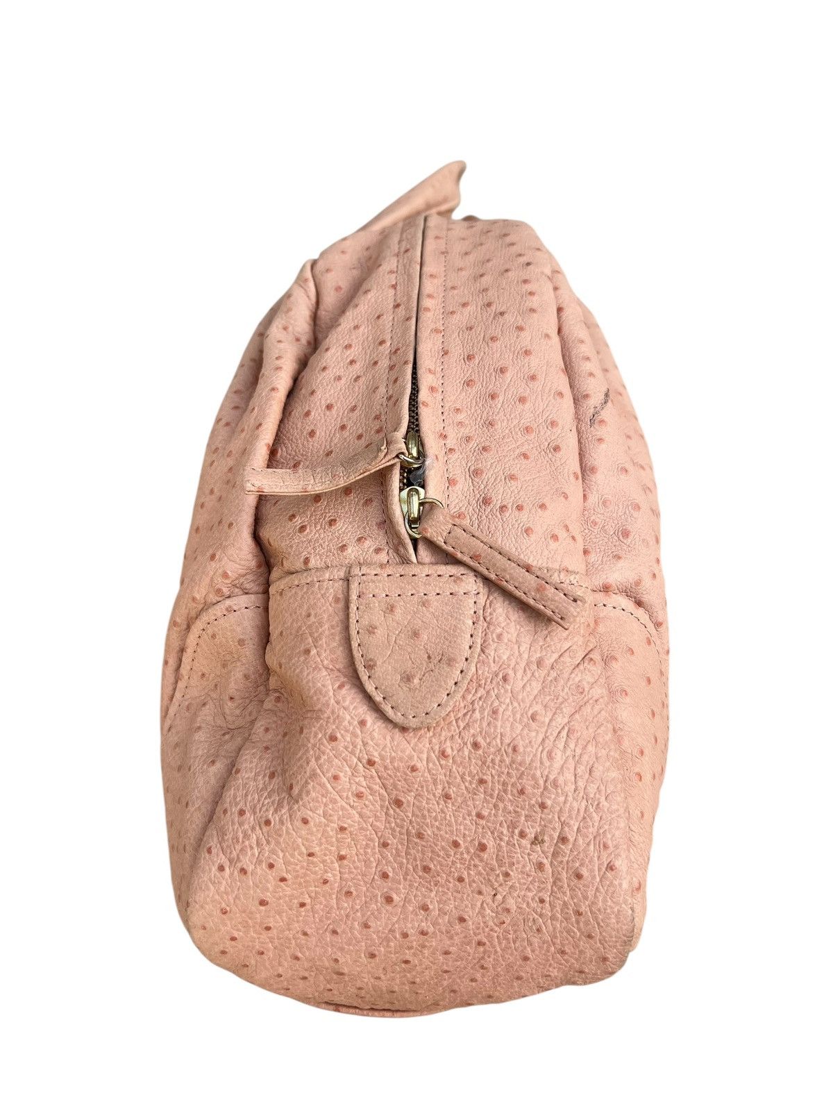 Leather Tsumori Chisato Japan Peach Ostrich Leather Weekend Bag Size ONE SIZE - 13 Thumbnail