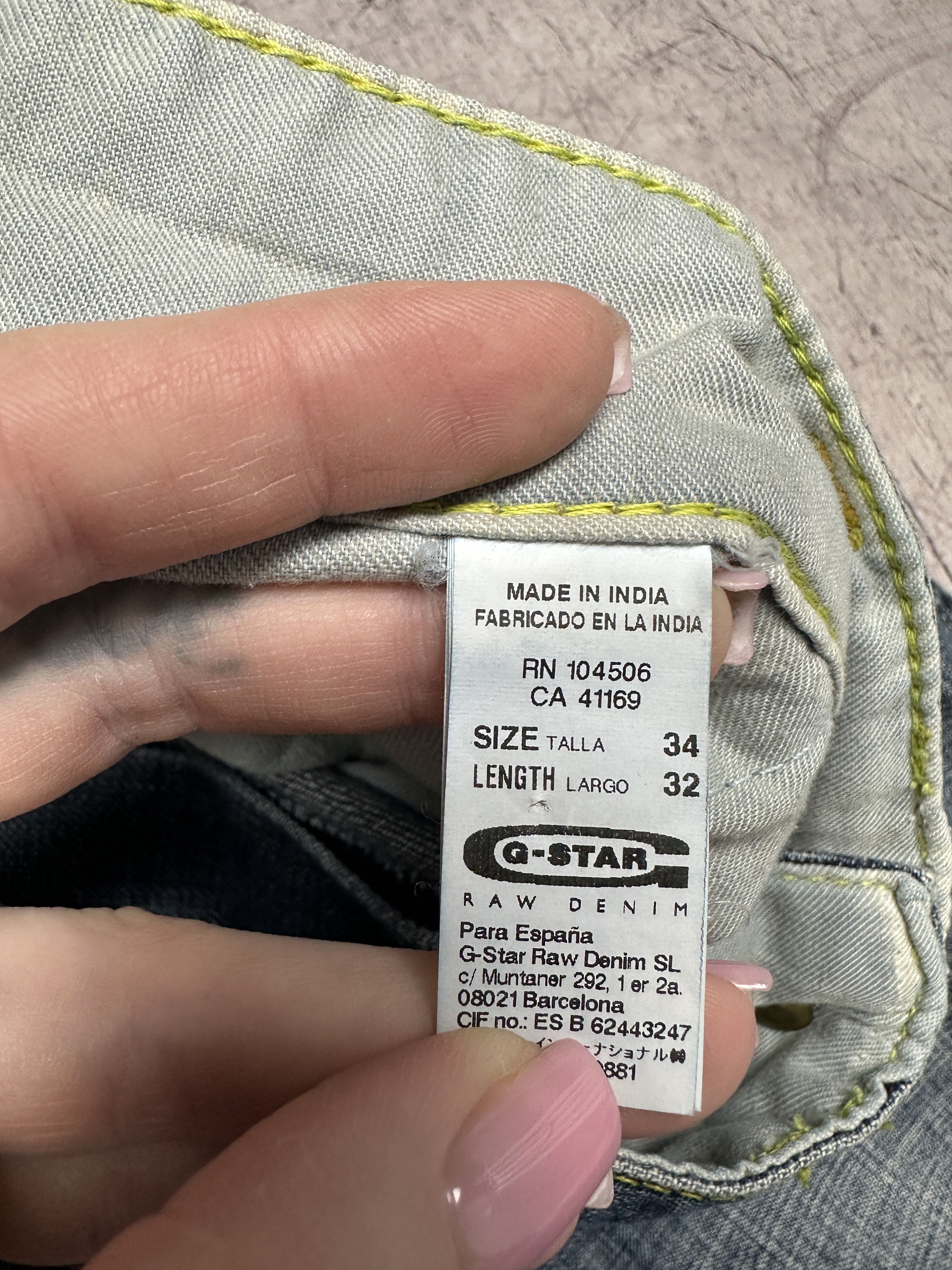 G-Star G Star Raw Vintage Mens Elwood Denim Pants Double Knee Jeans Size US 34 / EU 50 - 4 Thumbnail