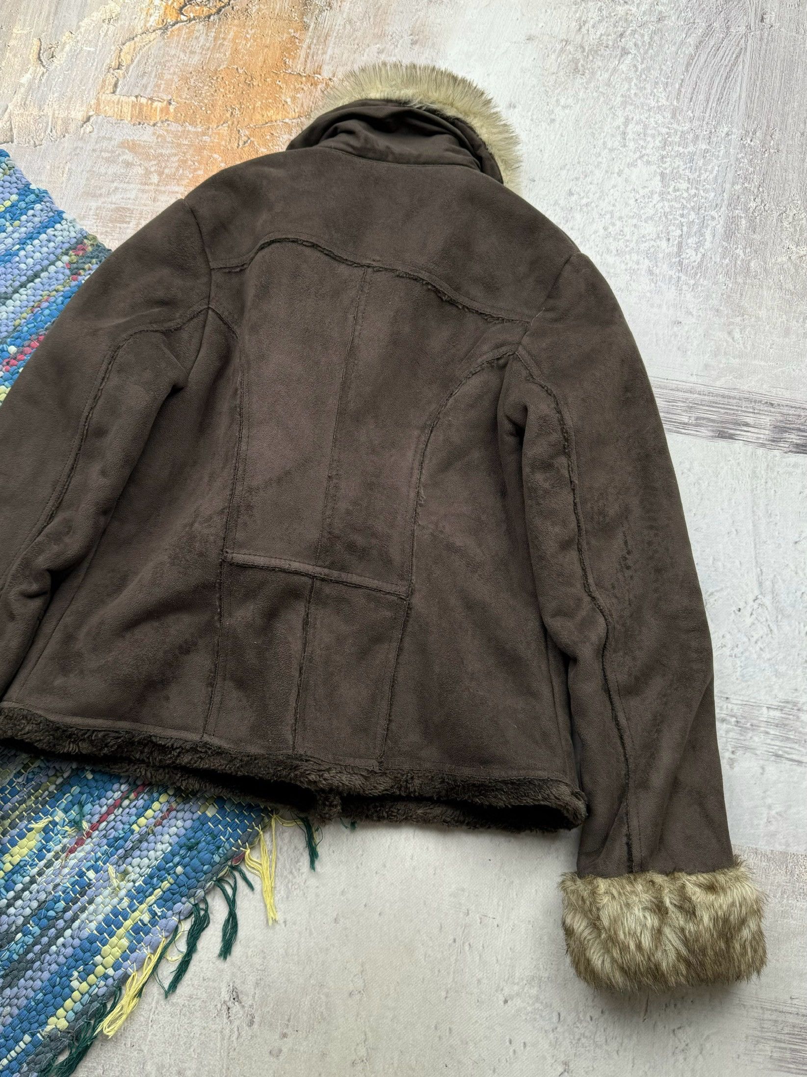 Japanese Brand Vintage Faux Sheepskin Jacket A328D15(538) Size M / US 6-8 / IT 42-44 - 7 Thumbnail