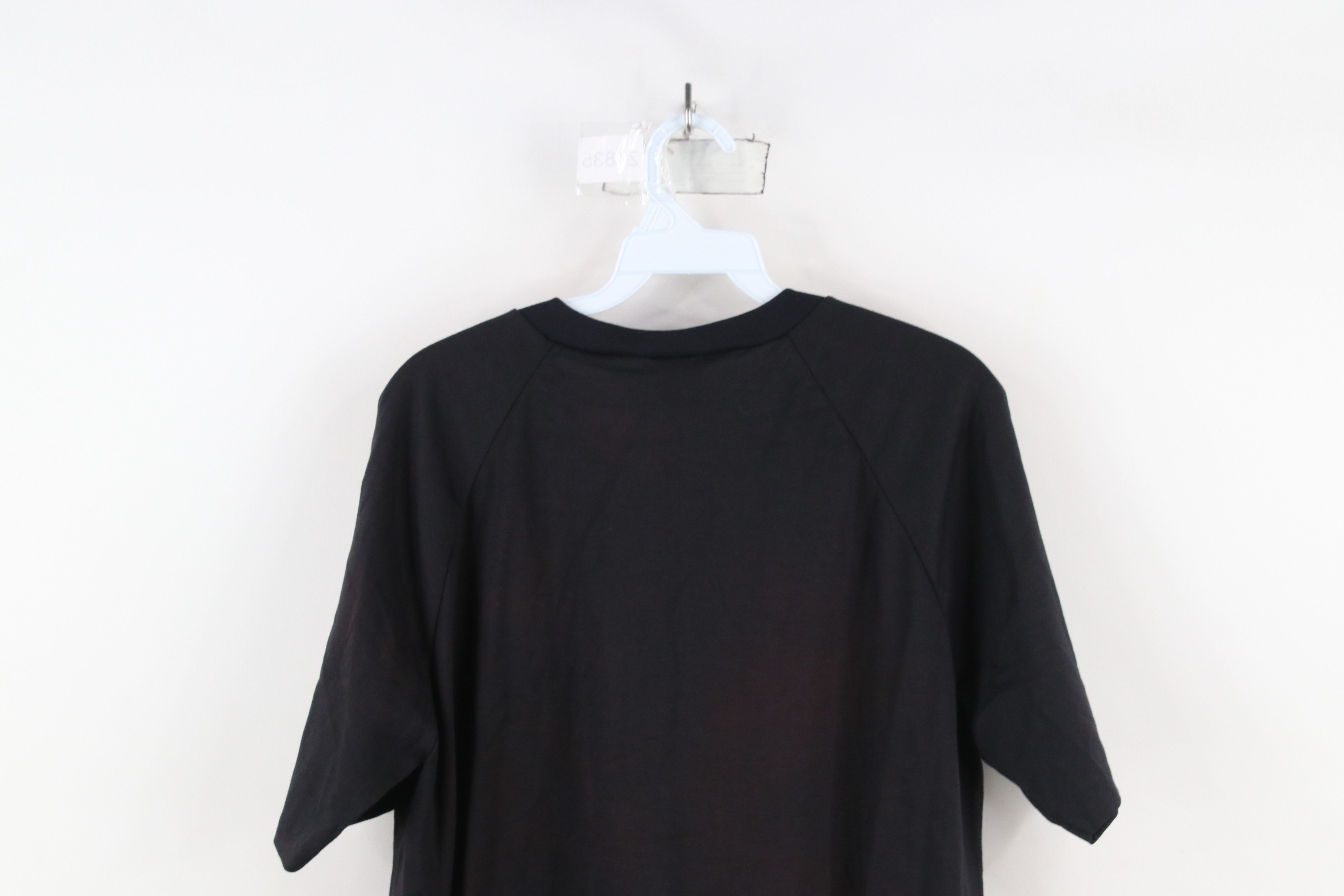 Vintage Vintage 90s Streetwear Faded Blank Henley T-Shirt Black USA Size US L / EU 52-54 / 3 - 12 Thumbnail