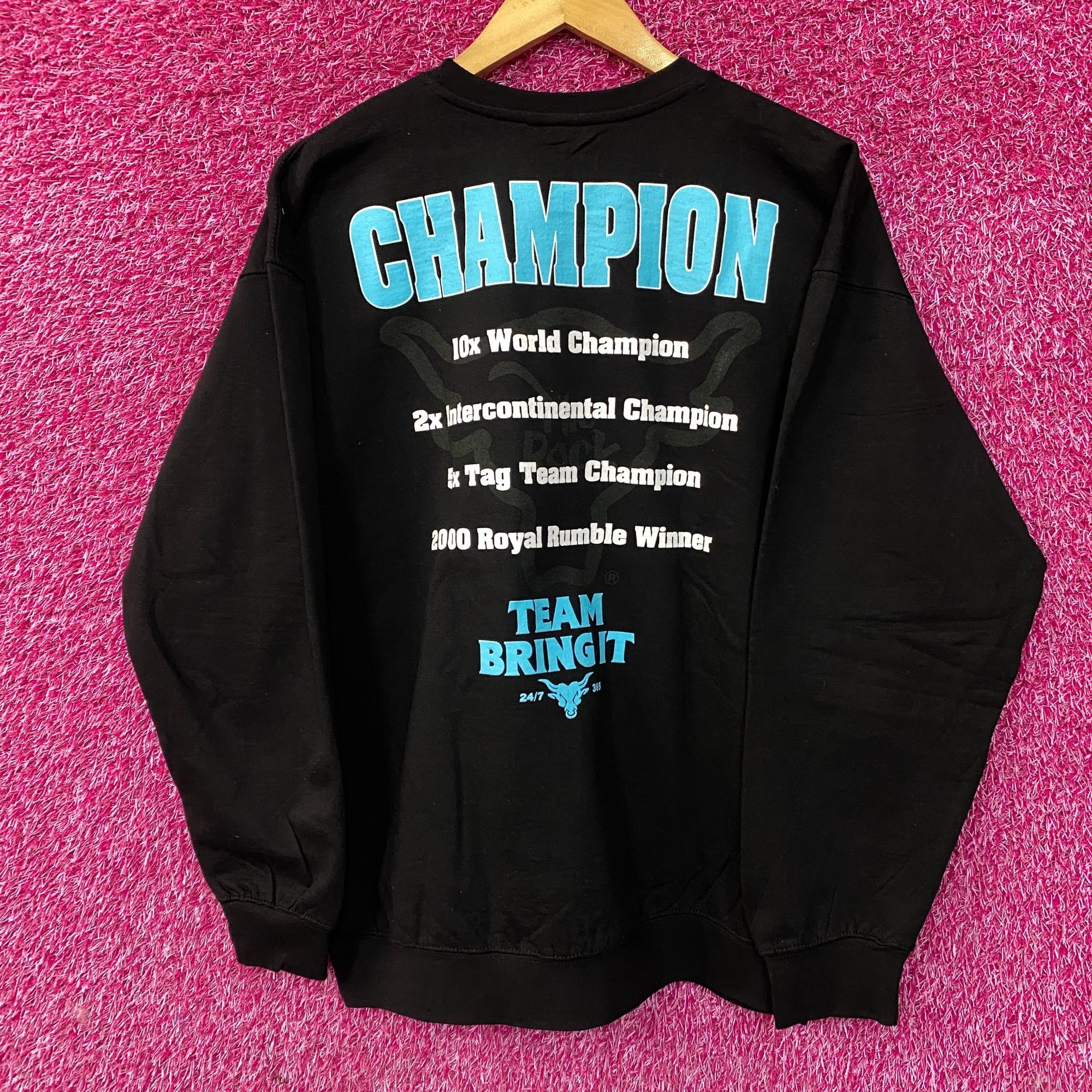 WWE The Rock WWE People Champion Resume Crewneck Sweater size XL Size US XL / EU 56 / 4 - 3 Thumbnail