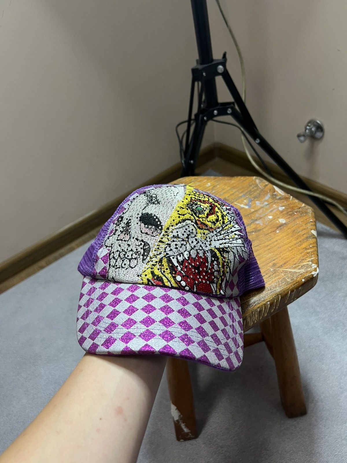 Ed Hardy Vintage Ed Hardy Style Beige Cap Christian Audigier Size ONE SIZE - 2 Thumbnail
