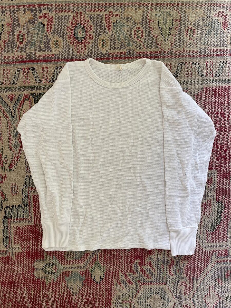 Warehouse & Co. Warehouse 5903 LS Waffle Knit (Off White) (medium) Size US M / EU 48-50 / 2 - 1 Thumbnail