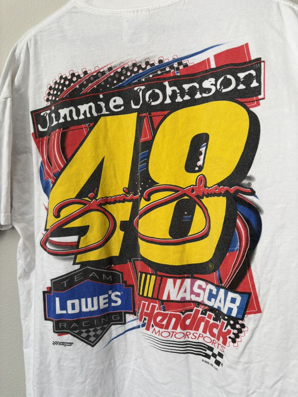 Vintage 2005 Jimmie Johnson NASCAR T-shirt Size US L / EU 52-54 / 3 - 6 Thumbnail