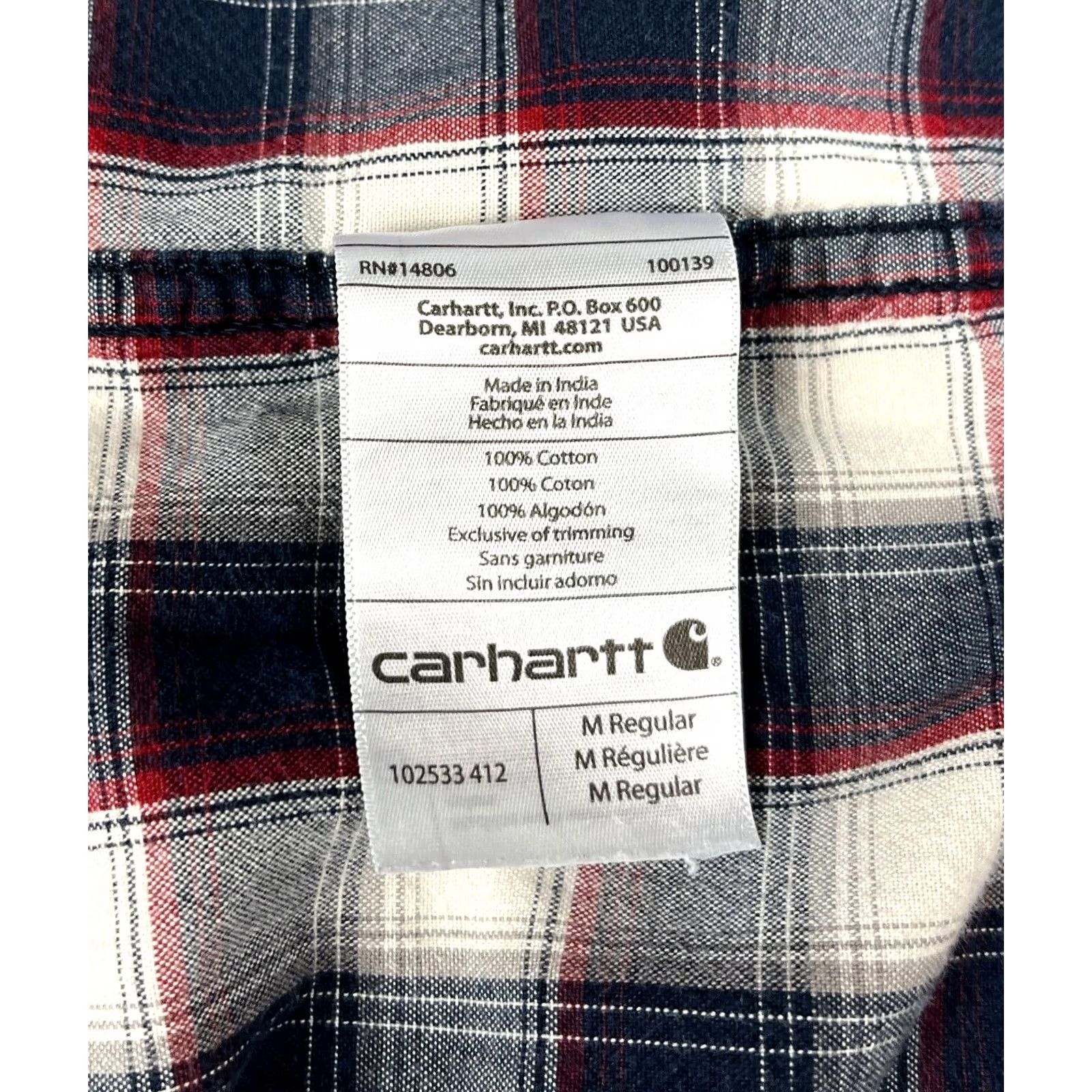 Carhartt Carhartt Men's Short Sleeve Button-Down Shirt Relaxed Fit Plaid Sz M Multicolor Cotton Casual Size US M / EU 48-50 / 2 - 7 Thumbnail