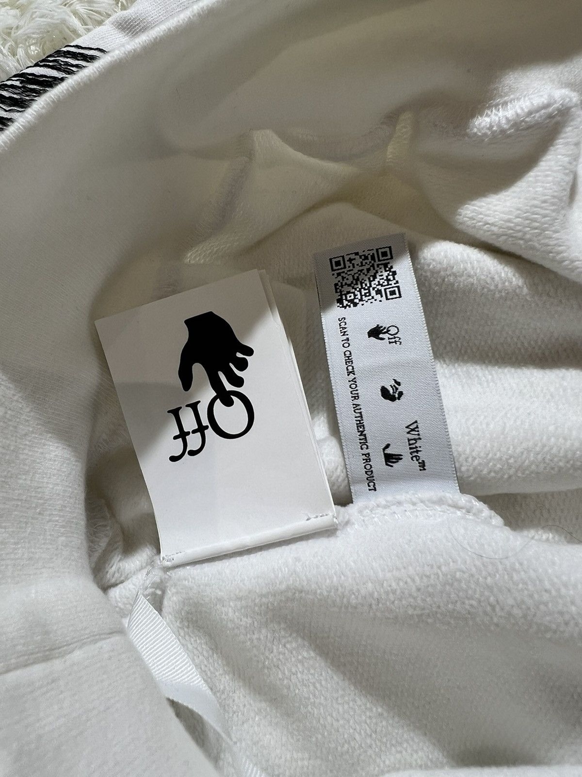 Off-White Off-White Diag Scribble Diag Print White Hoodie Size US XL / EU 56 / 4 - 7 Thumbnail