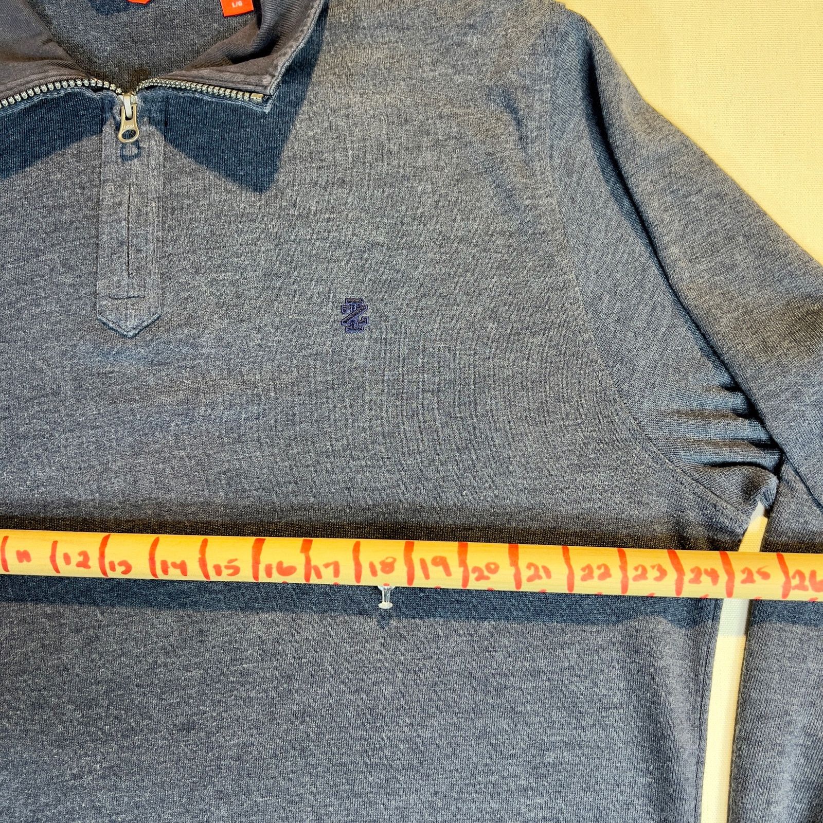 Izod Izod Men's L 1/4 Zip Heathered Blue Pullover Size US L / EU 52-54 / 3 - 8 Thumbnail