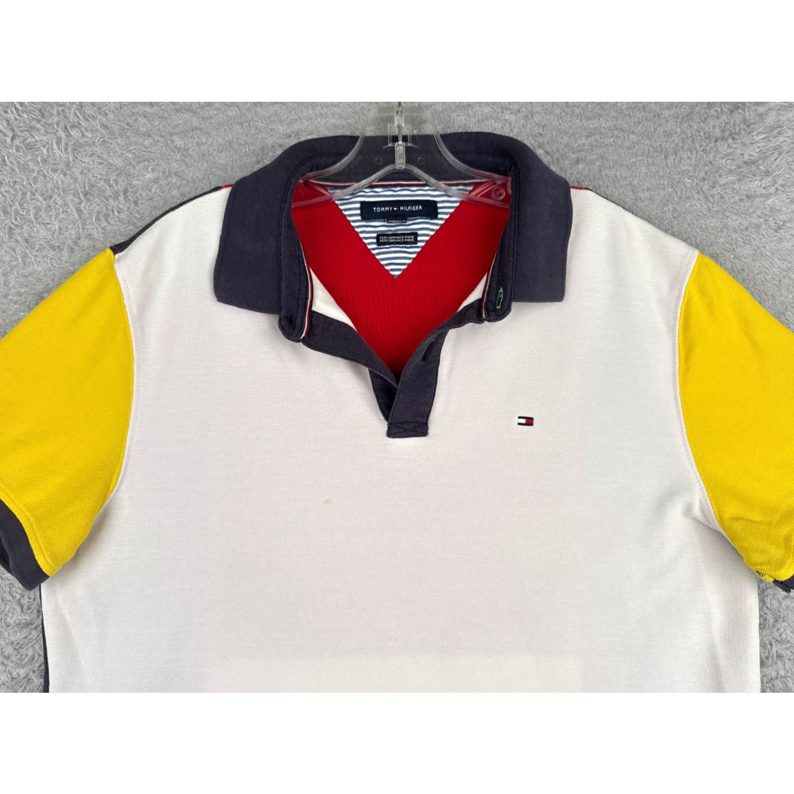 Tommy Hilfiger Tommy Hilfiger Polo Shirt Men L White Colorblock Polo Shirt Slim Fit Casual Polo Shirt Mens Colorblock 40 in Chest Size US L / EU 52-54 / 3 - 4 Thumbnail