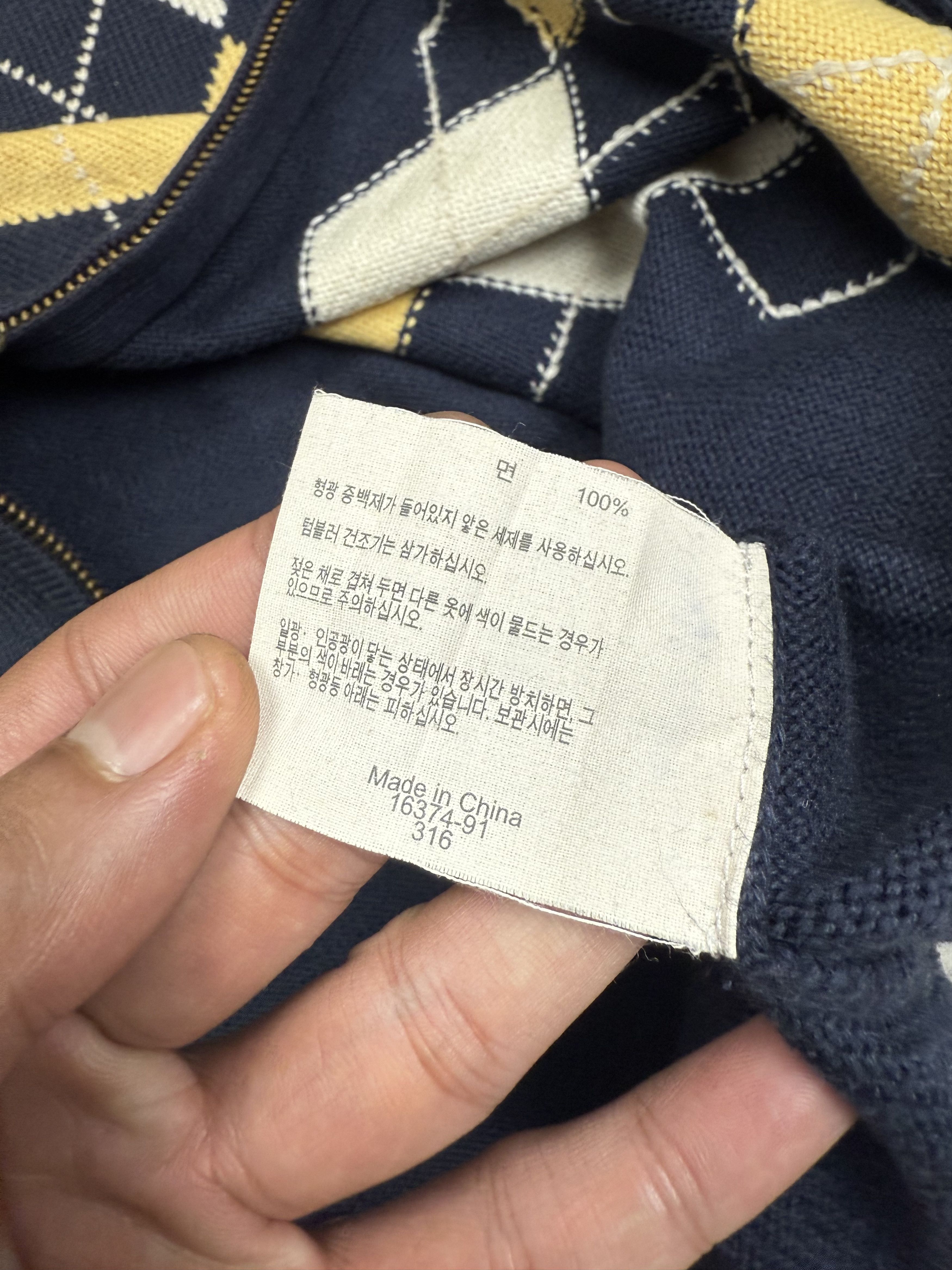 Brooks Brothers Brook Brothers Argyle Zip-Up Knit Cardigan Retro Preppy Size US L / EU 52-54 / 3 - 7 Thumbnail