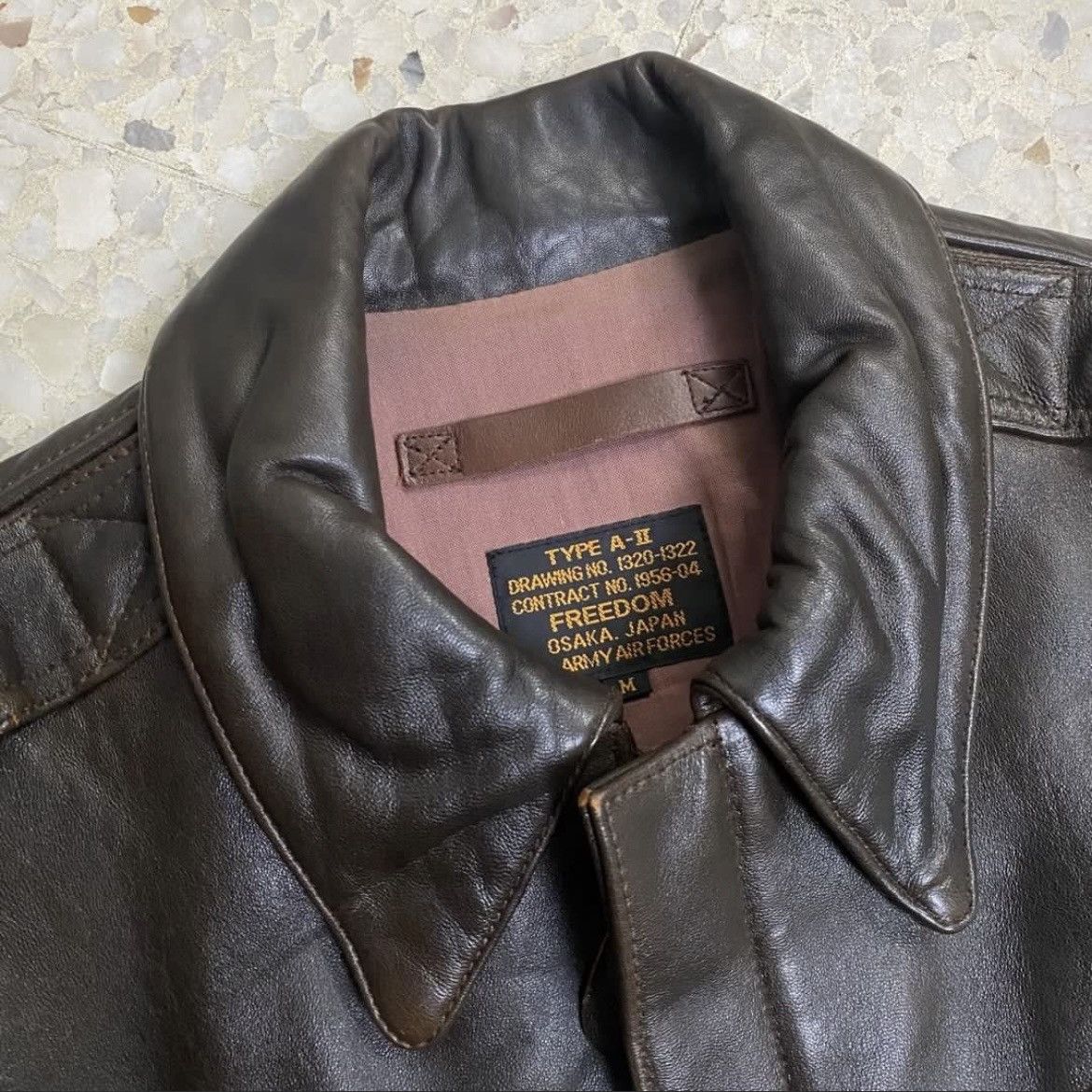 Vintage Vintage 90s Army Leather Jacket Size US XL / EU 56 / 4 - 3 Thumbnail