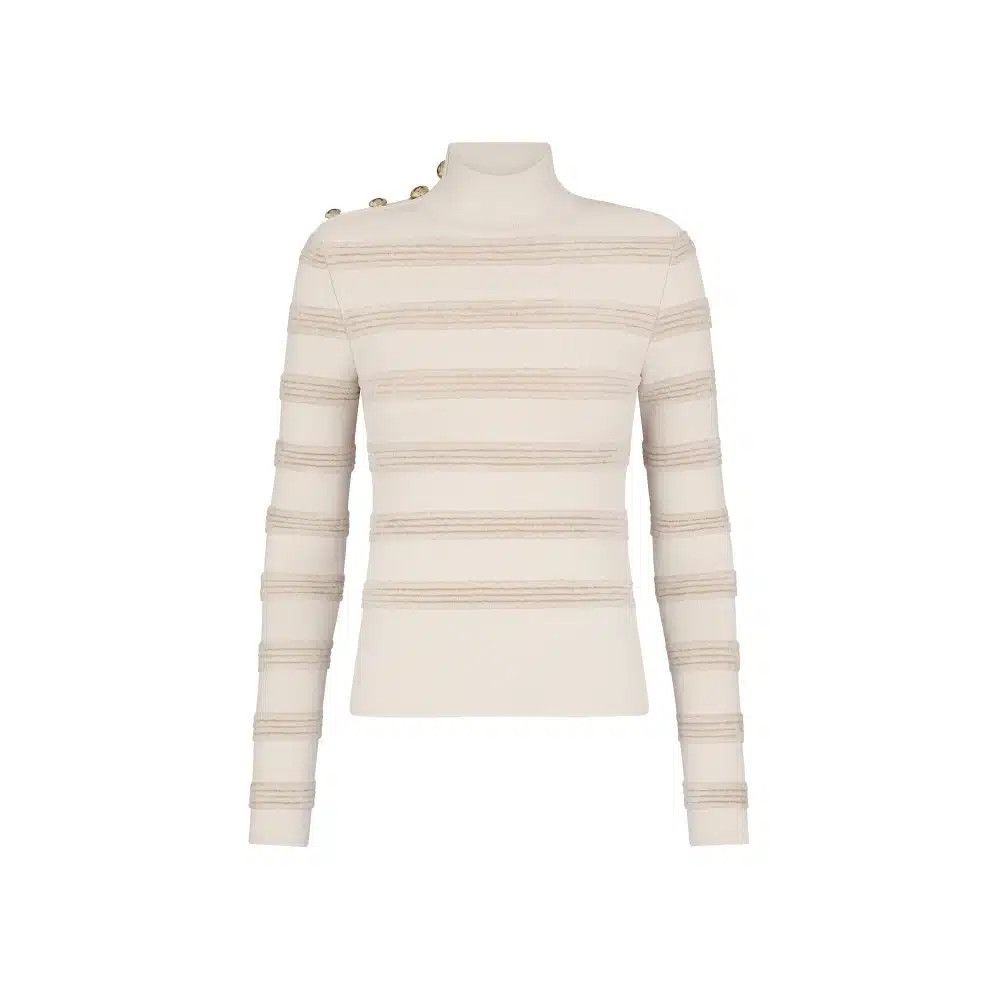 Tom Ford o1loc1c1125 MAK1345 Viscose High Neck Sweater in Beige Size M / US 6-8 / IT 42-44 - 1 Preview
